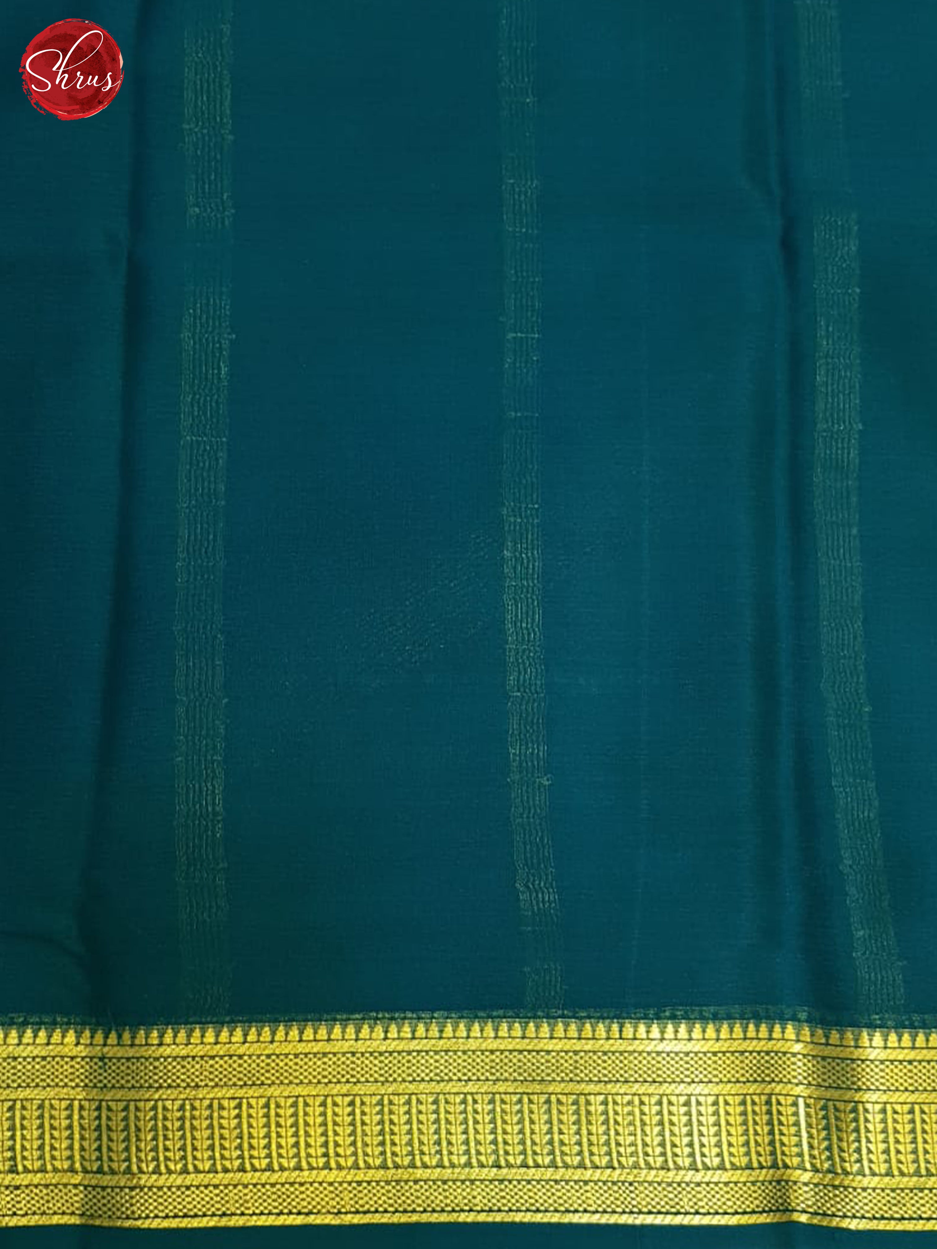 Ice Blue & Blue - Mysore Silk Saree - Shop on ShrusEternity.com