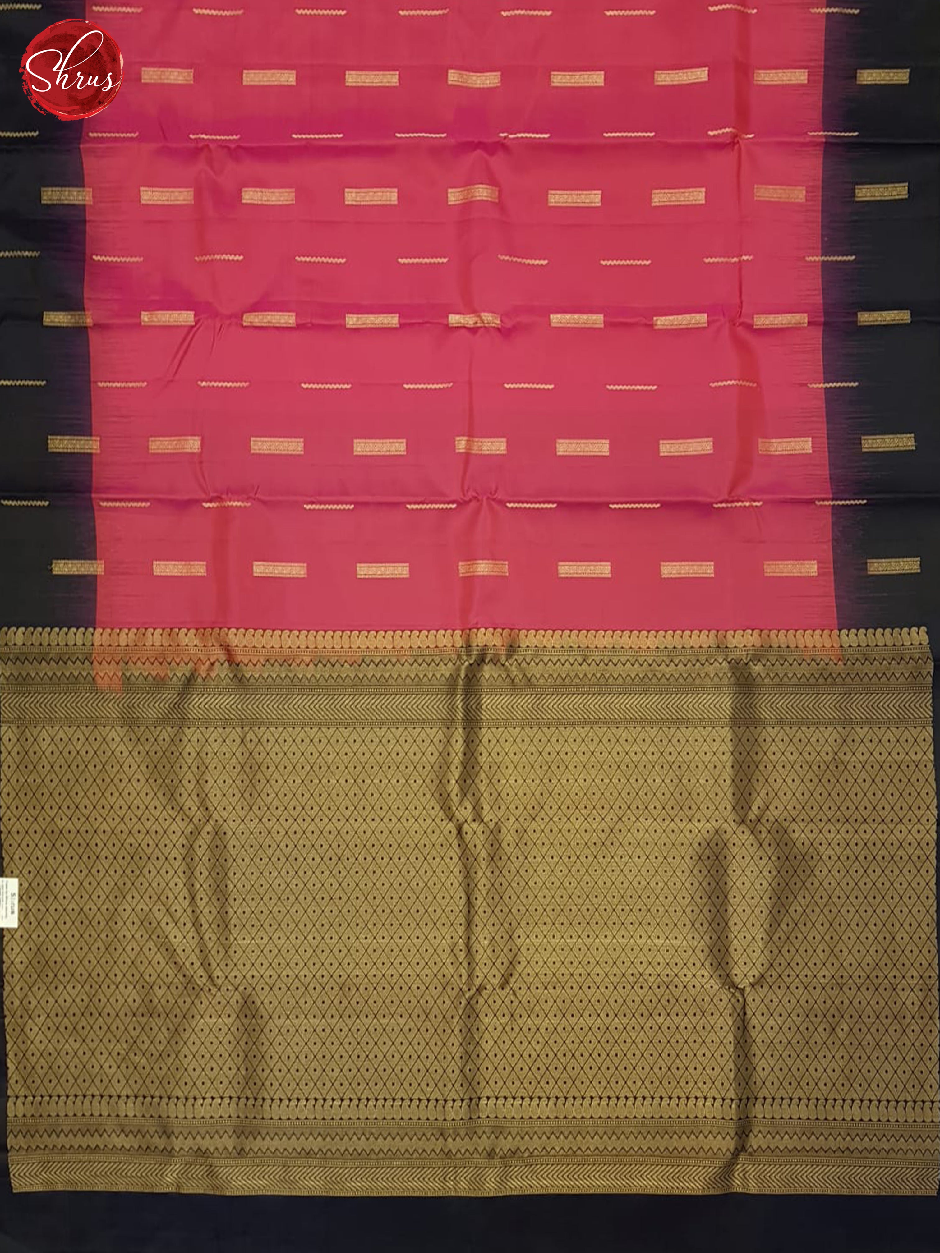 Pink And Blue- SoftSilk Saree-2