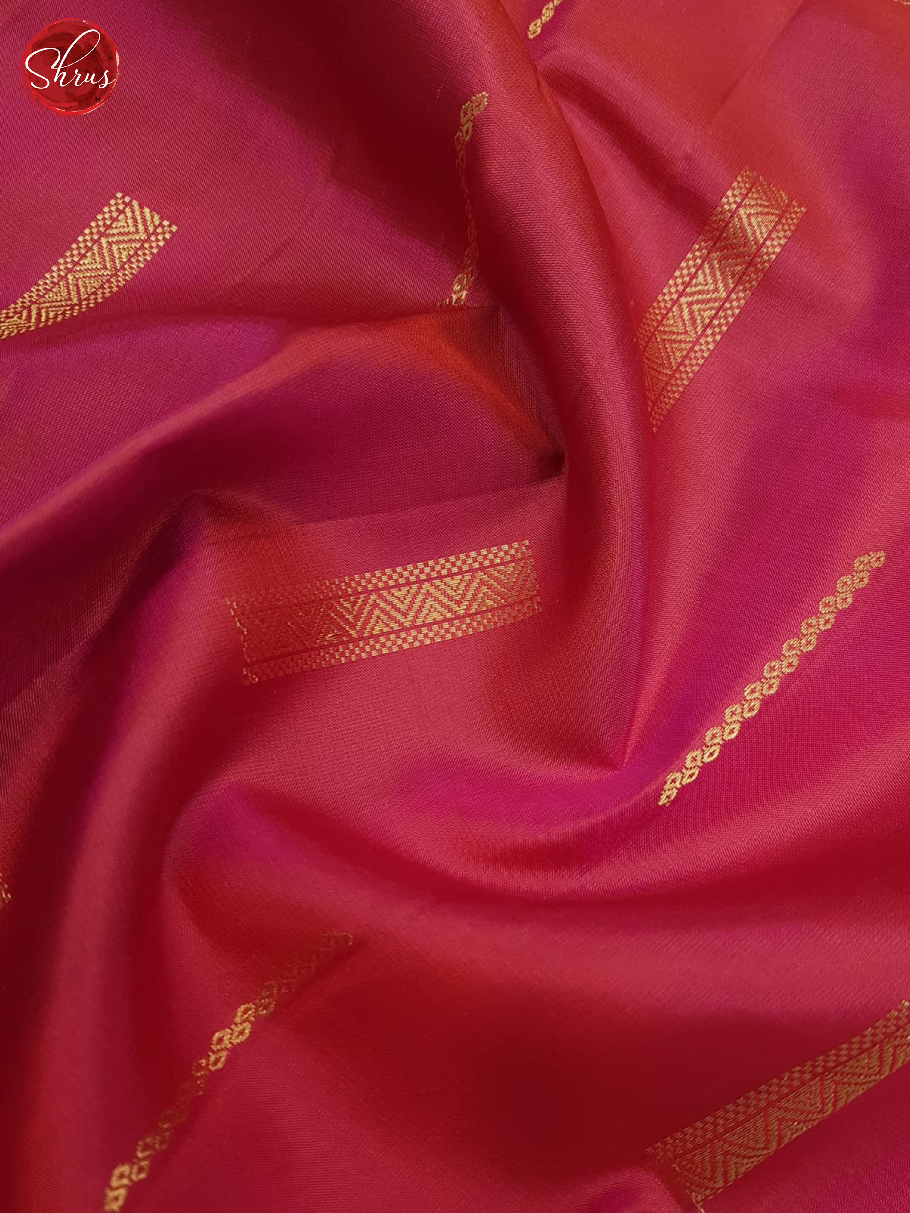 Pink And Blue- SoftSilk Saree-4