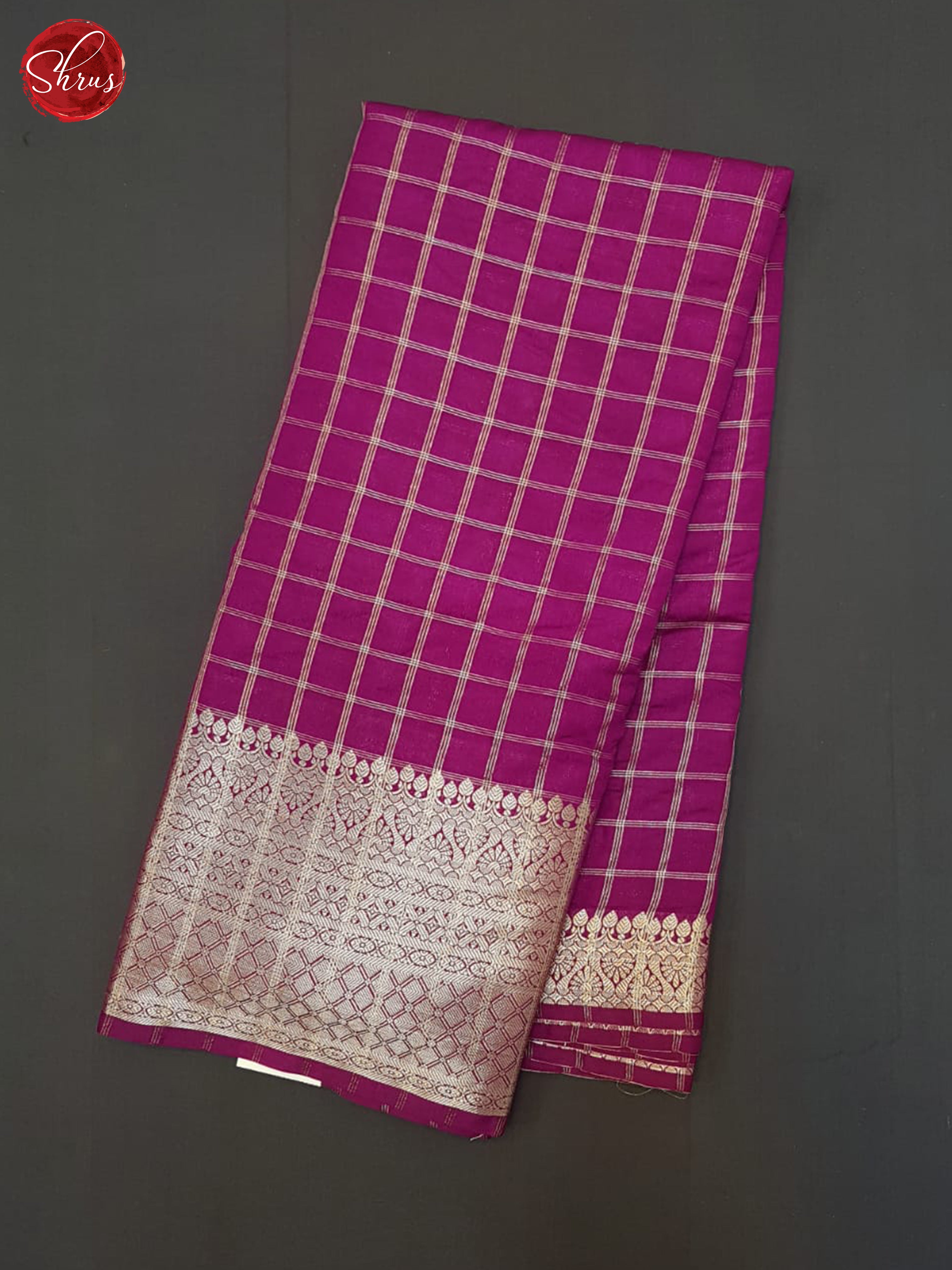 Majenta Pink(Single Tone)- Semi Dupion Saree - Shop on ShrusEternity.com