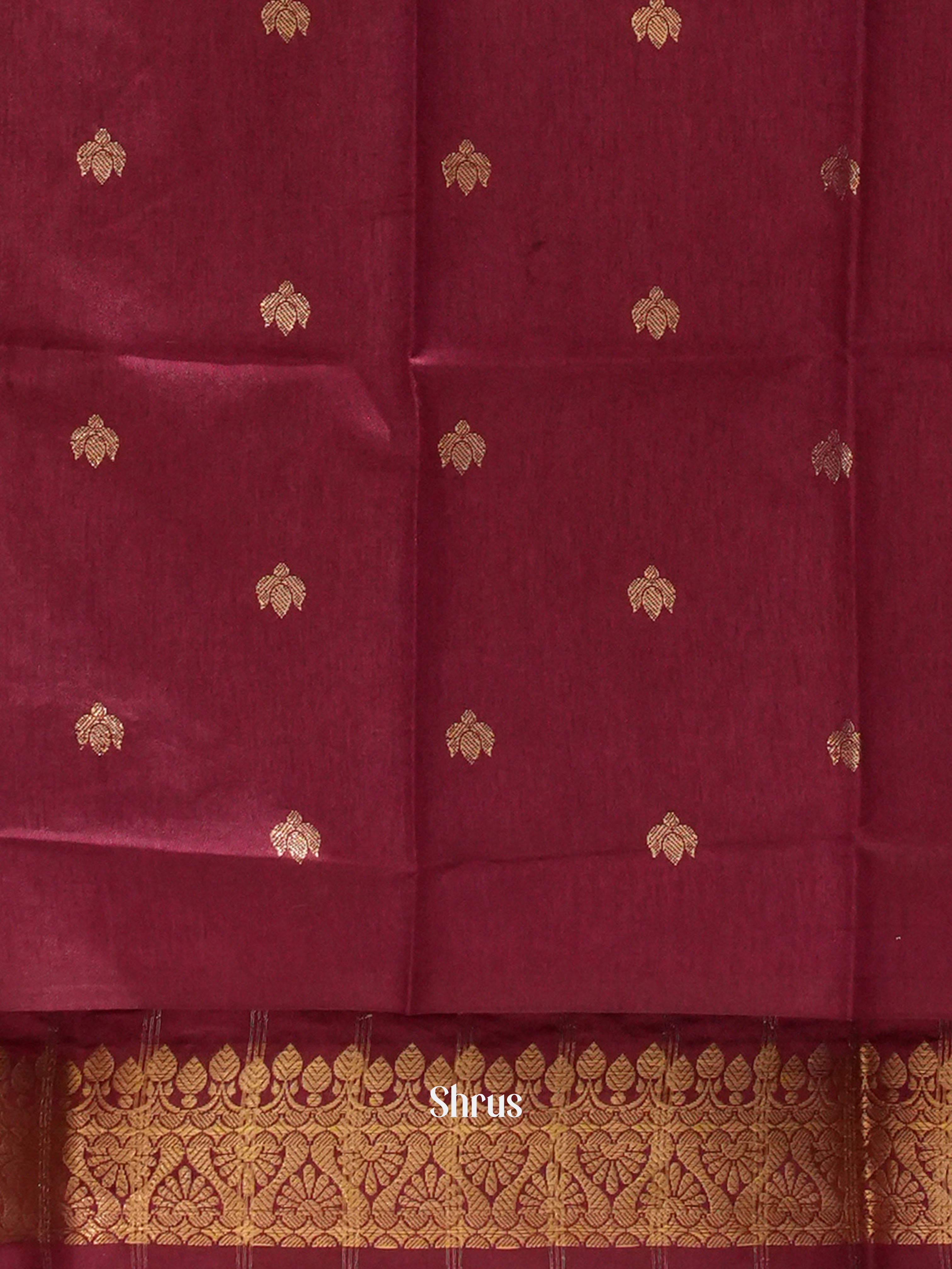 Majenta Pink(SIngle Tone)- Semi Dupion saree - Shop on ShrusEternity.com