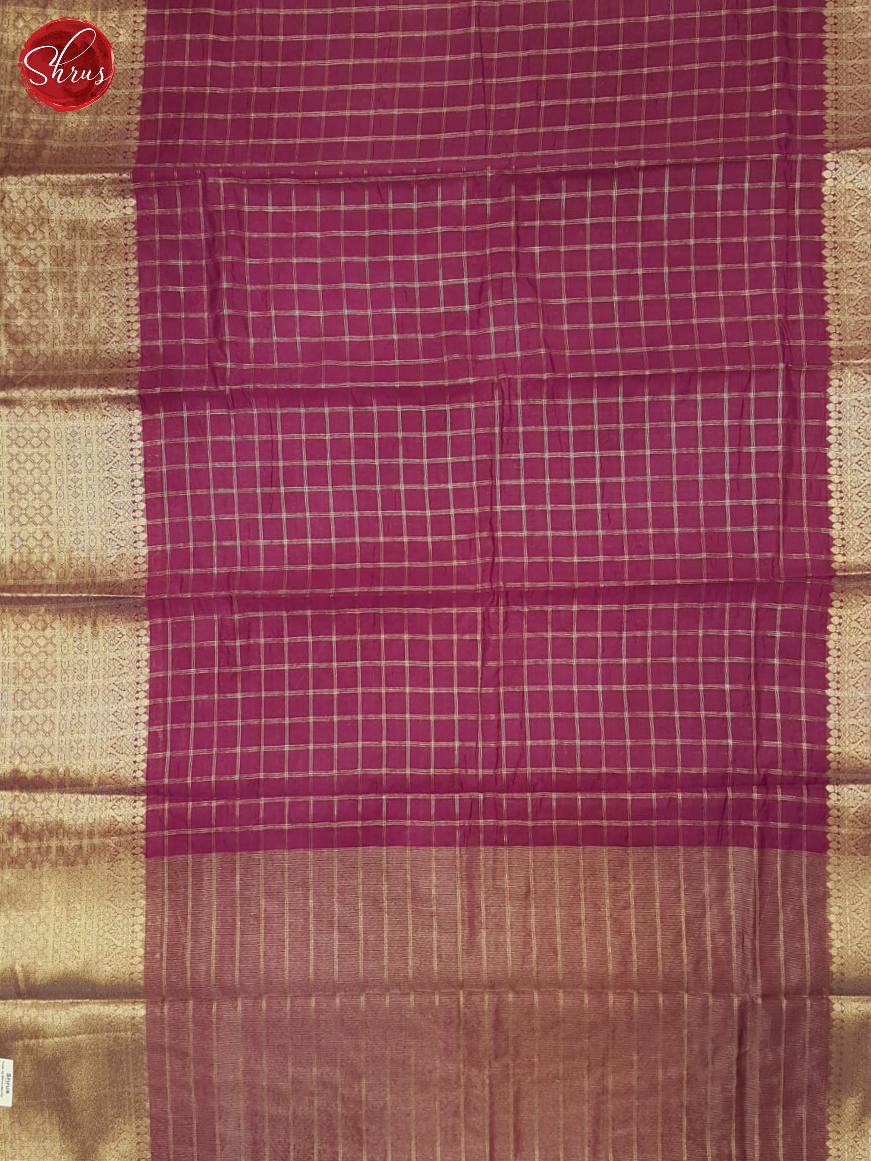 Majenta Pink(SIngle Tone)- Semi Dupion saree - Shop on ShrusEternity.com
