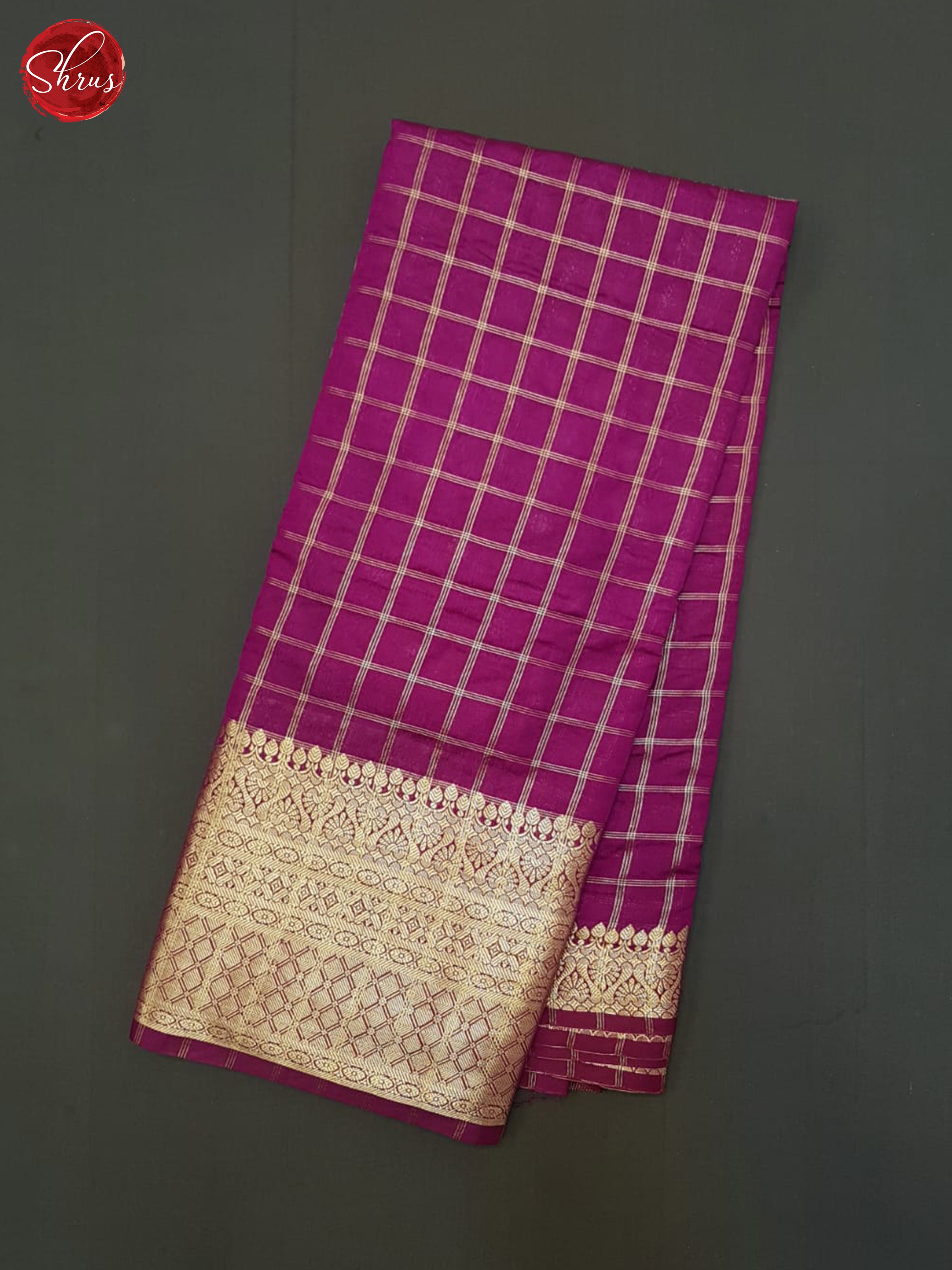 Majenta Pink(SIngle Tone)-Semi Dupion Saree - Shop on ShrusEternity.com