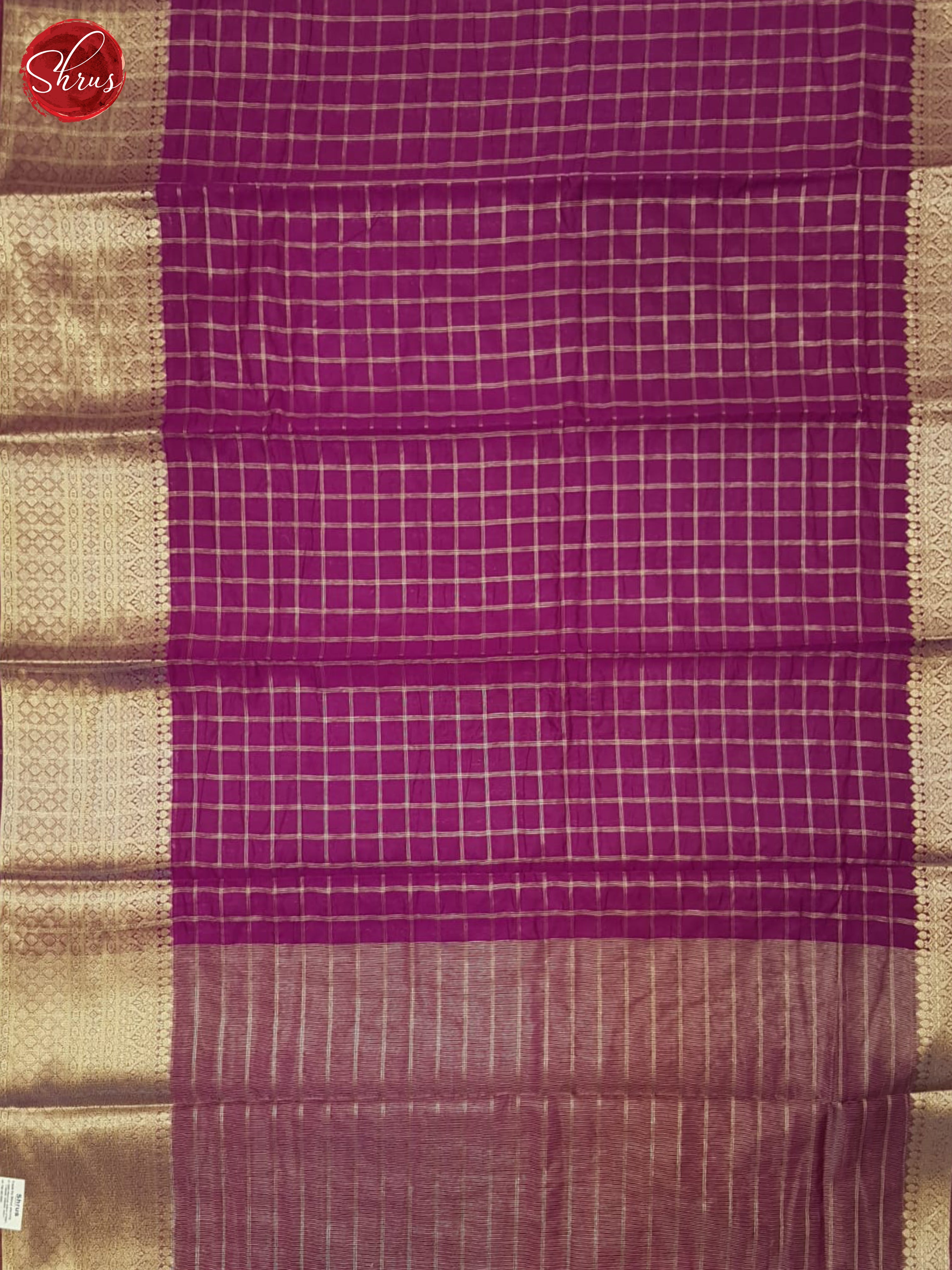 Majenta Pink(SIngle Tone)-Semi Dupion Saree - Shop on ShrusEternity.com
