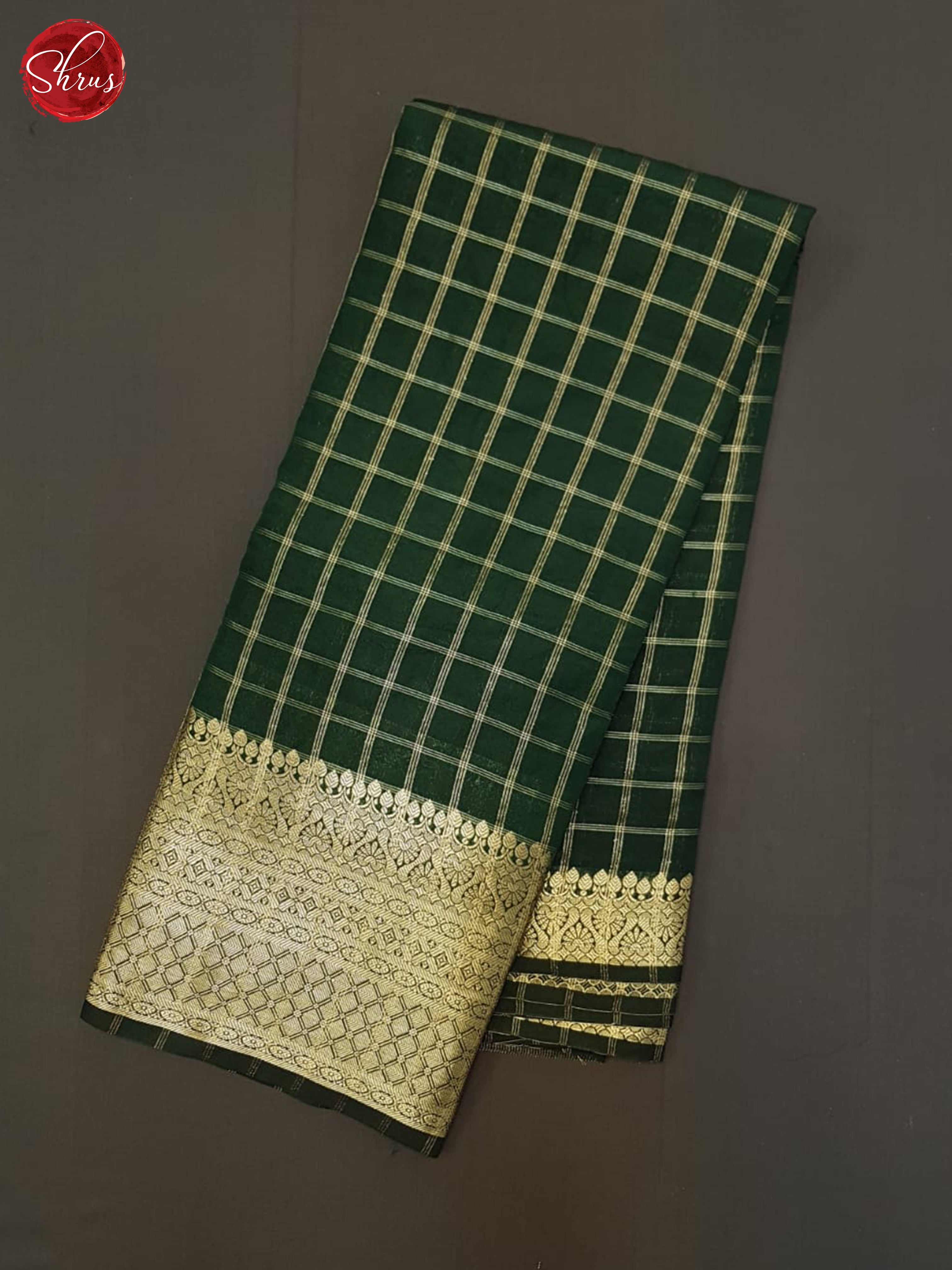 Green(Single Tone)- Semi Dupion Saree - Shop on ShrusEternity.com