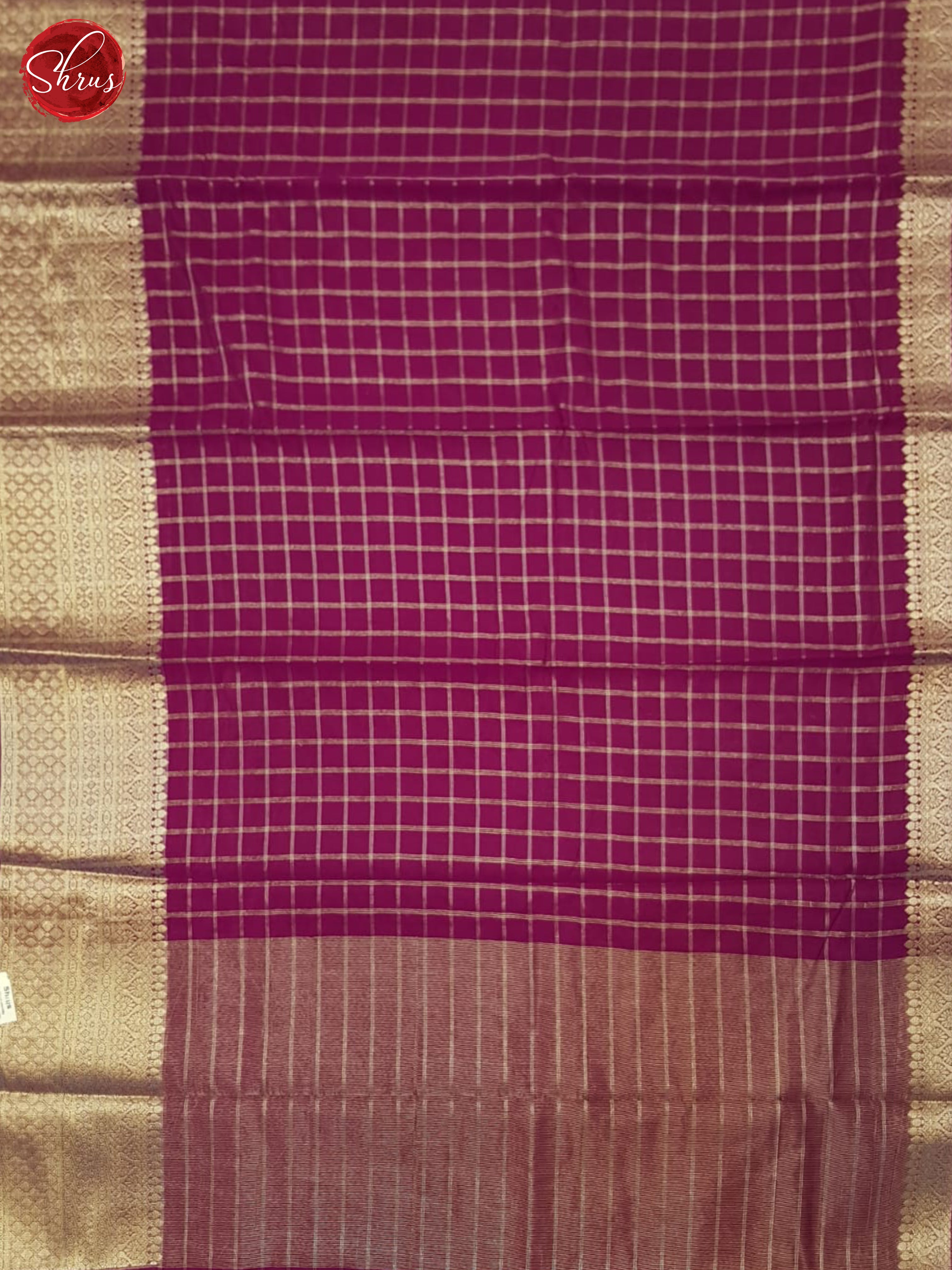 Majenta Pink(Single Tone)- Semi Dupion Saree - Shop on ShrusEternity.com