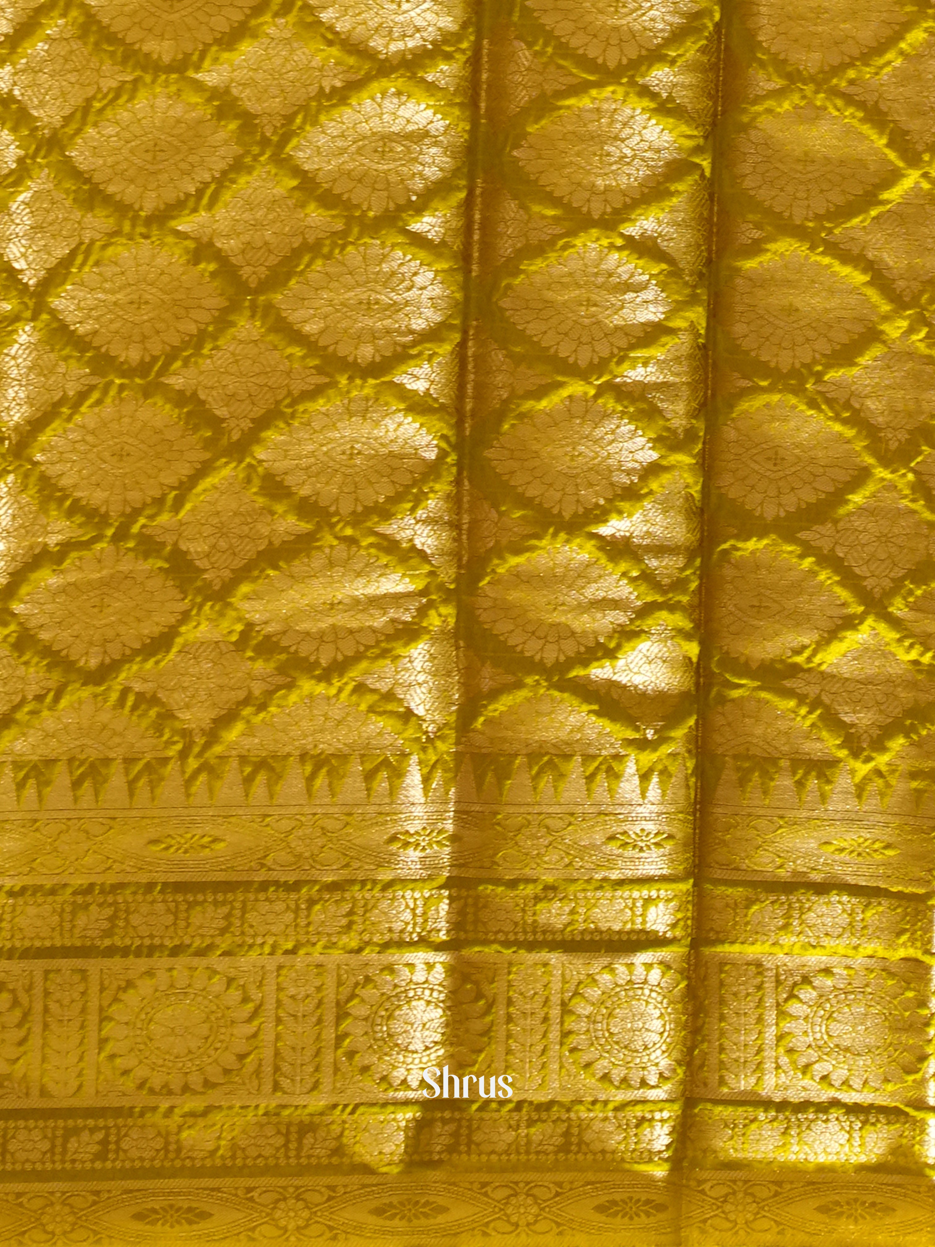 Mathulir Green(Single Tone)- Semi Dupion Saree - Shop on ShrusEternity.com