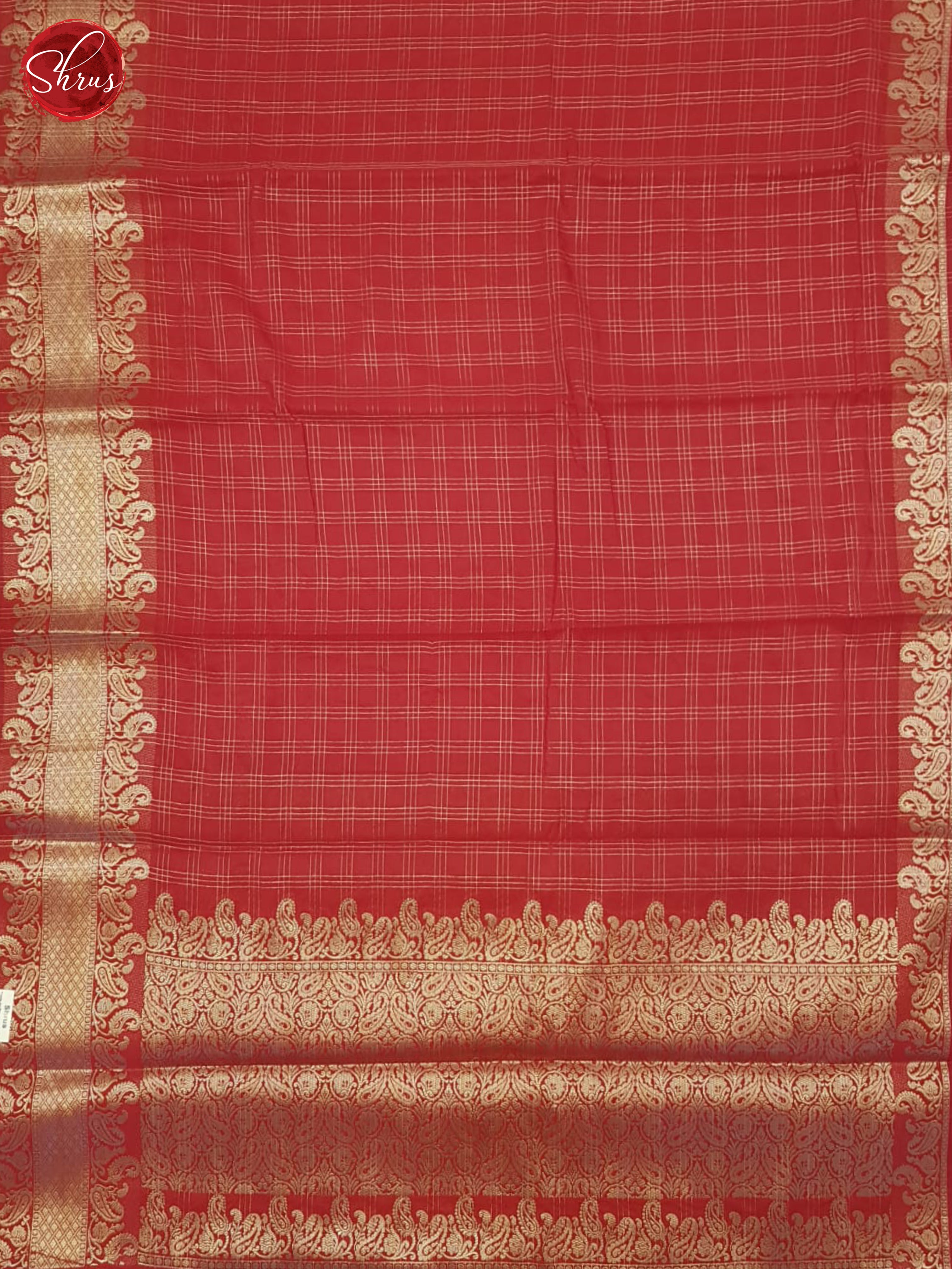Red(Single Tone)- Semi Dupion Saree - Shop on ShrusEternity.com
