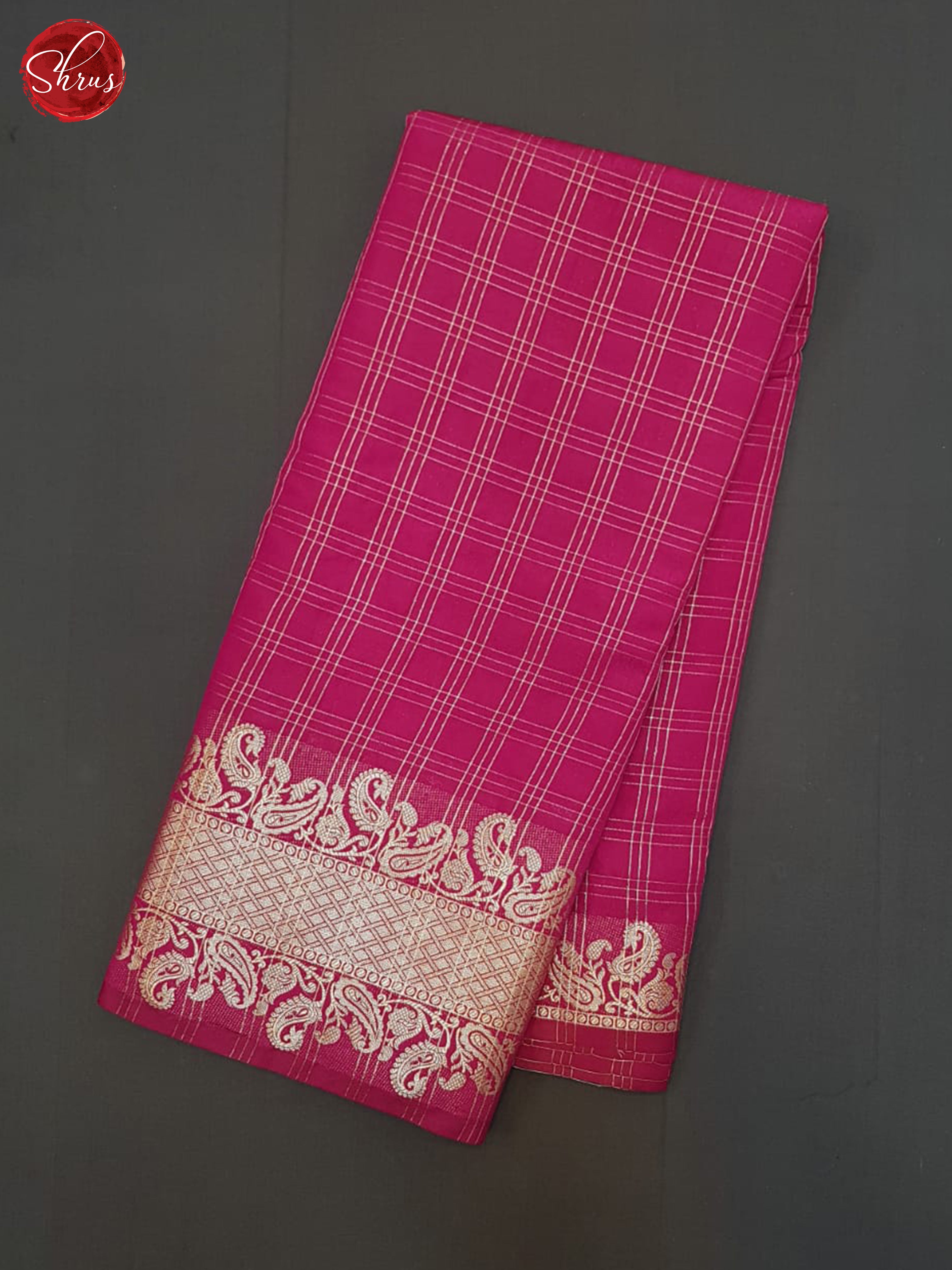 Pink(Single Tone)- Semi Dupion Saree - Shop on ShrusEternity.com