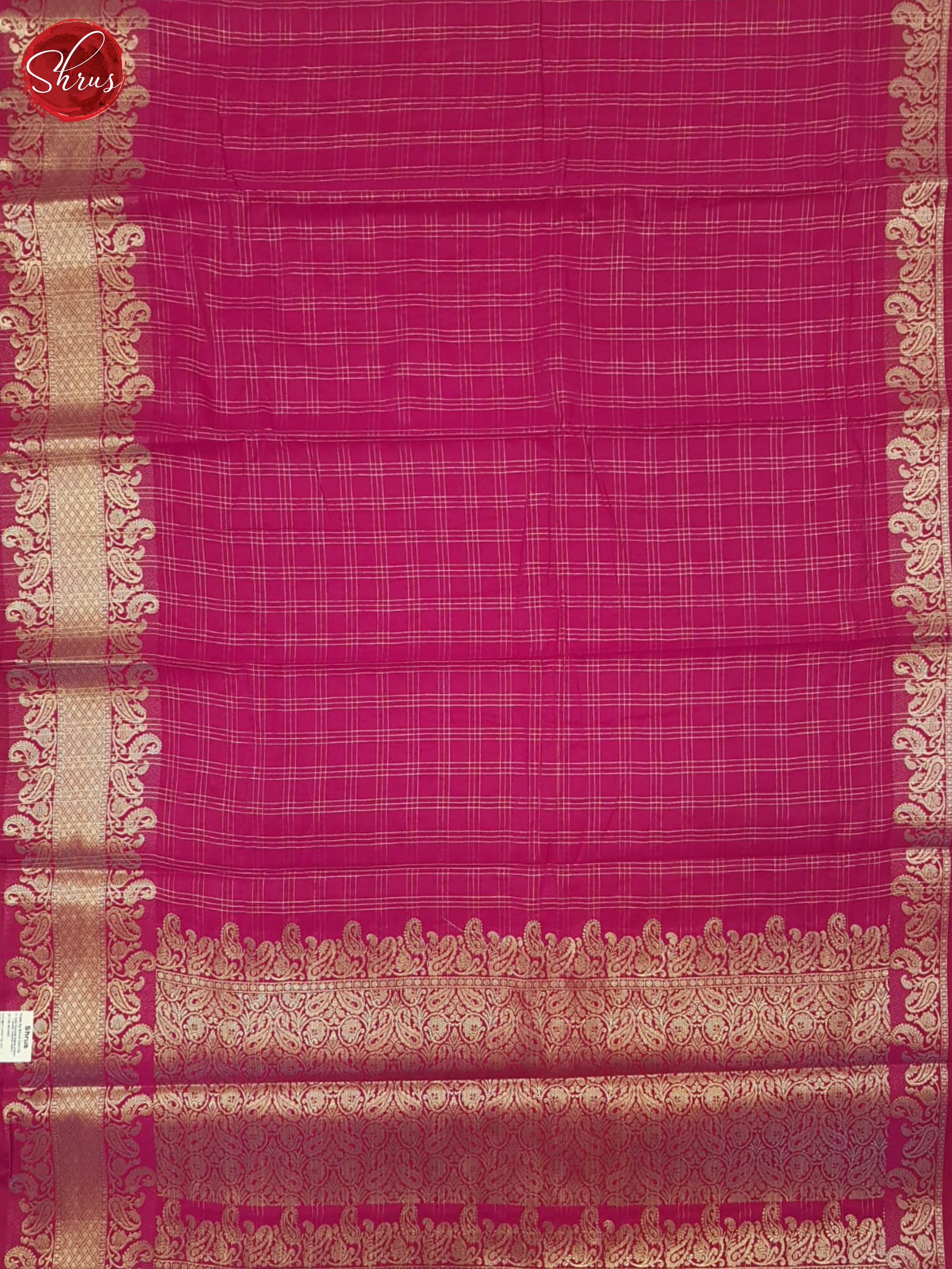 Pink(Single Tone)- Semi Dupion Saree - Shop on ShrusEternity.com