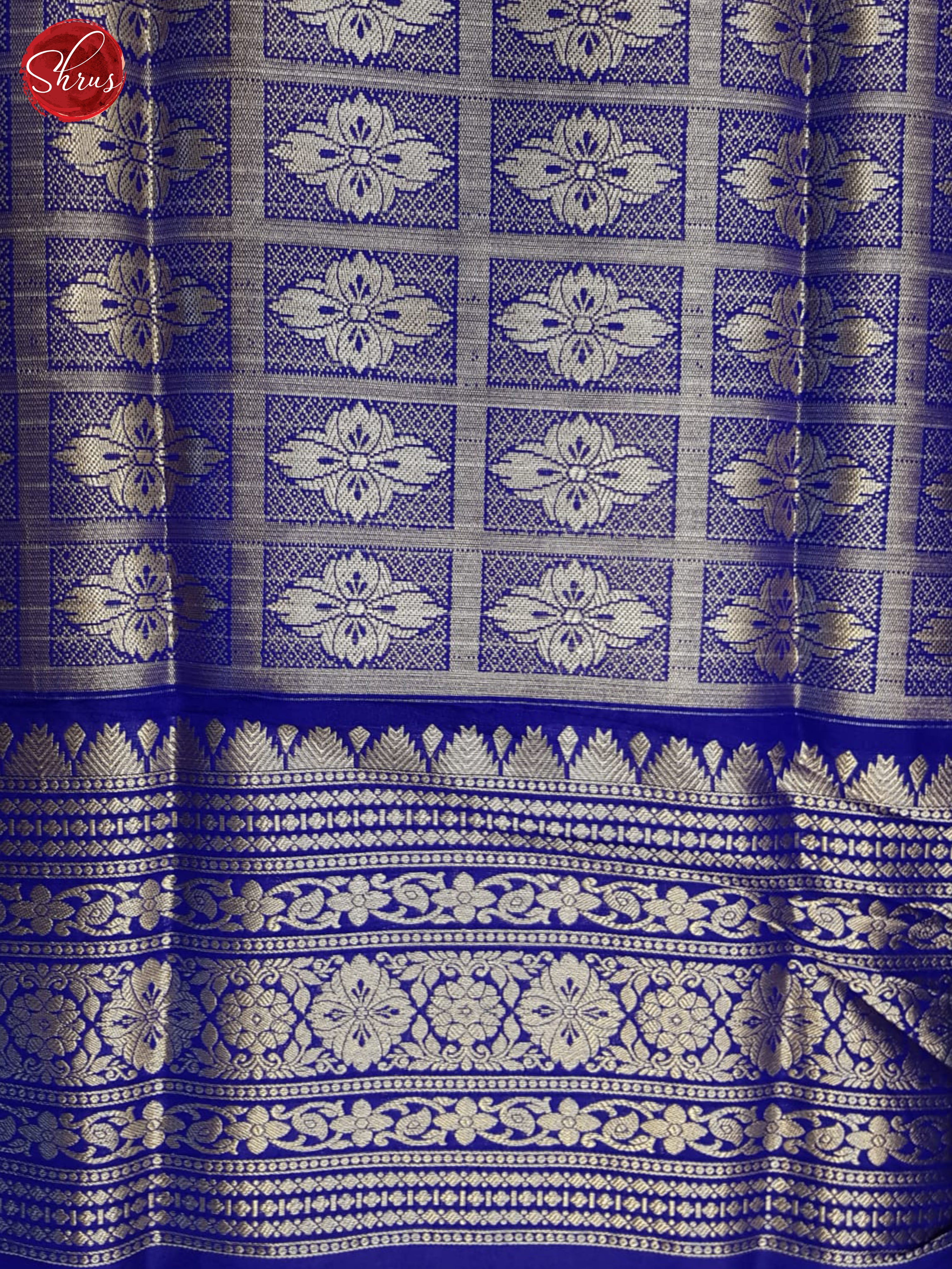 Blue (Single Tone)- Semi Dupion Saree - Shop on ShrusEternity.com