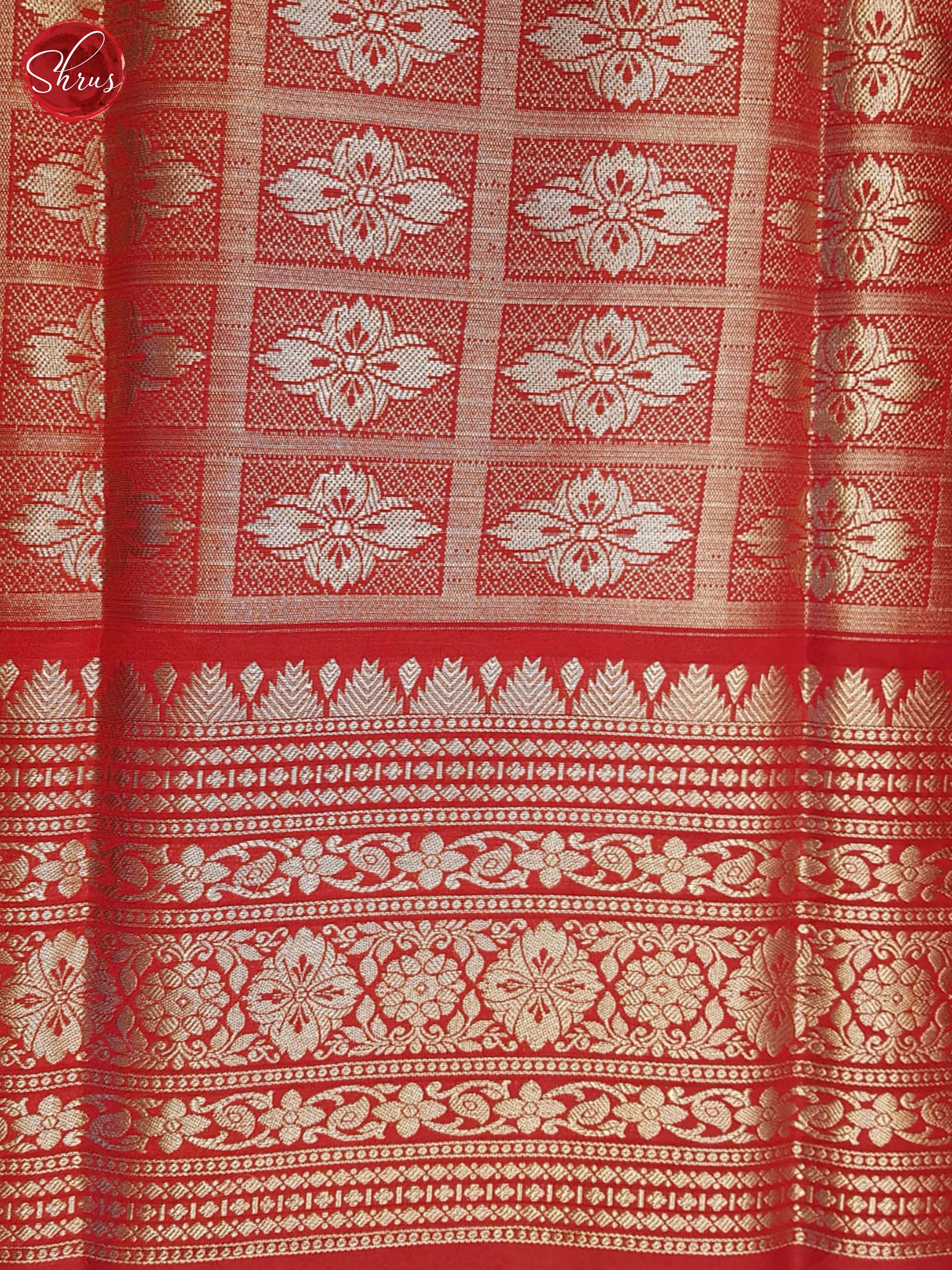 Red(Single Tone)- Semi Dupion Saree - Shop on ShrusEternity.com