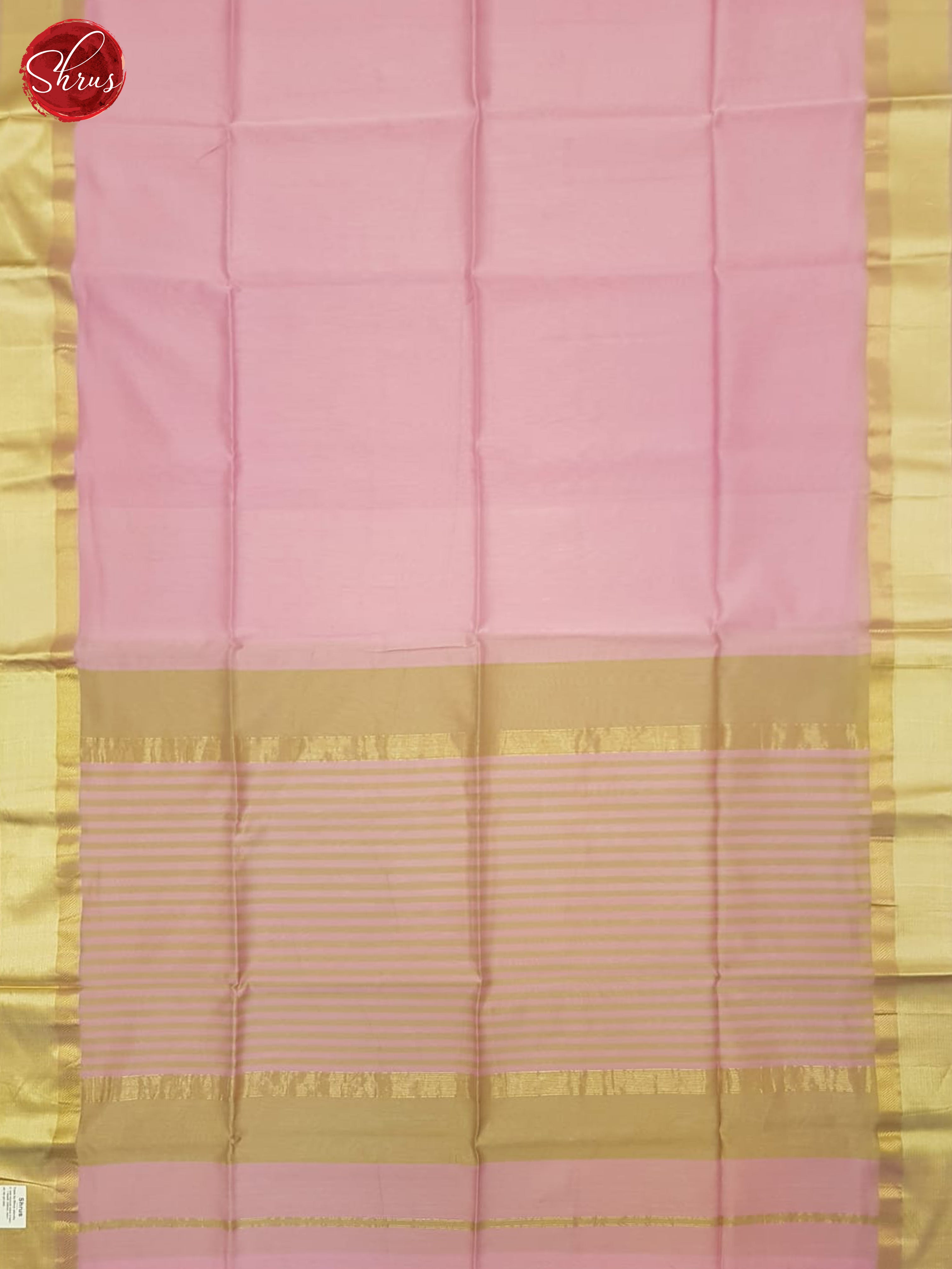 Dusty Pink And Beige- Maheshwari silk Cotton Saree - Shop on ShrusEternity.com