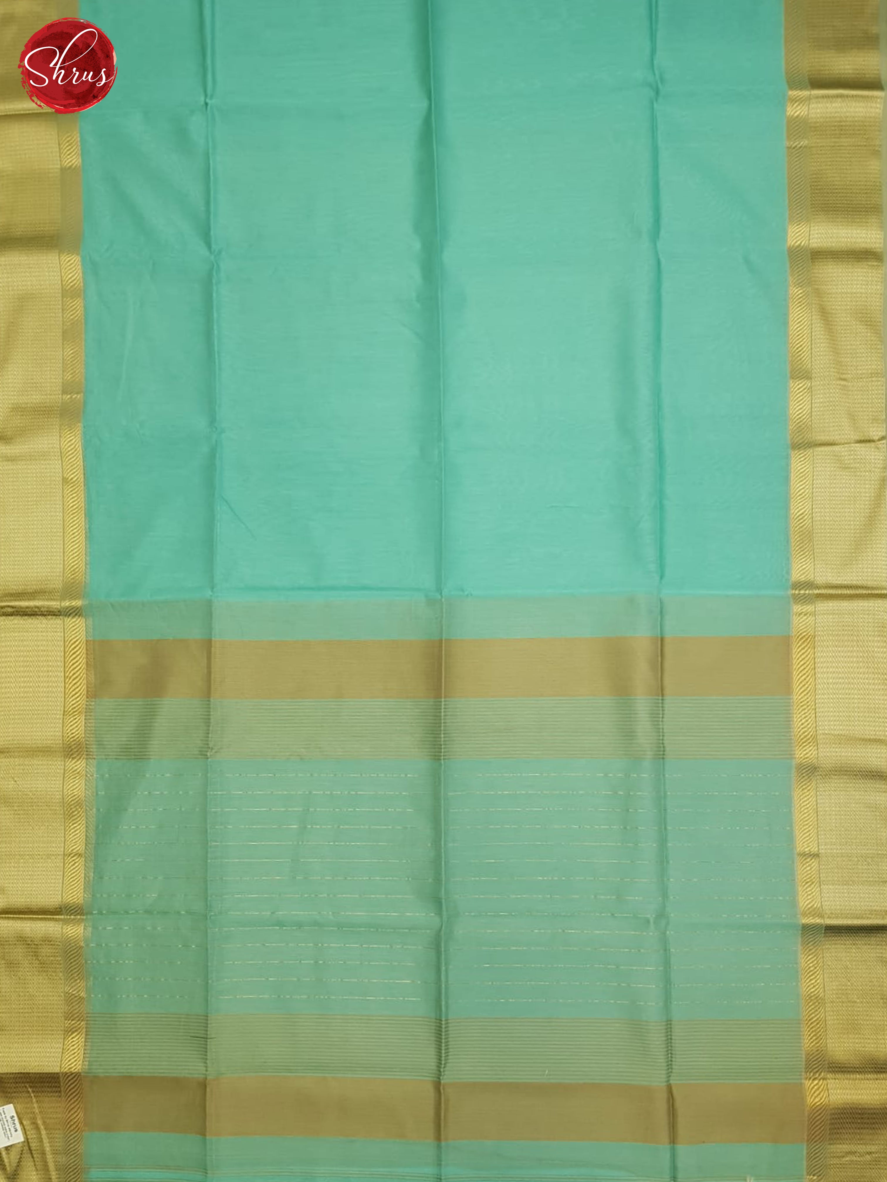 Blue And Beige- Maheshwari Silk Cotton Saree - Shop on ShrusEternity.com