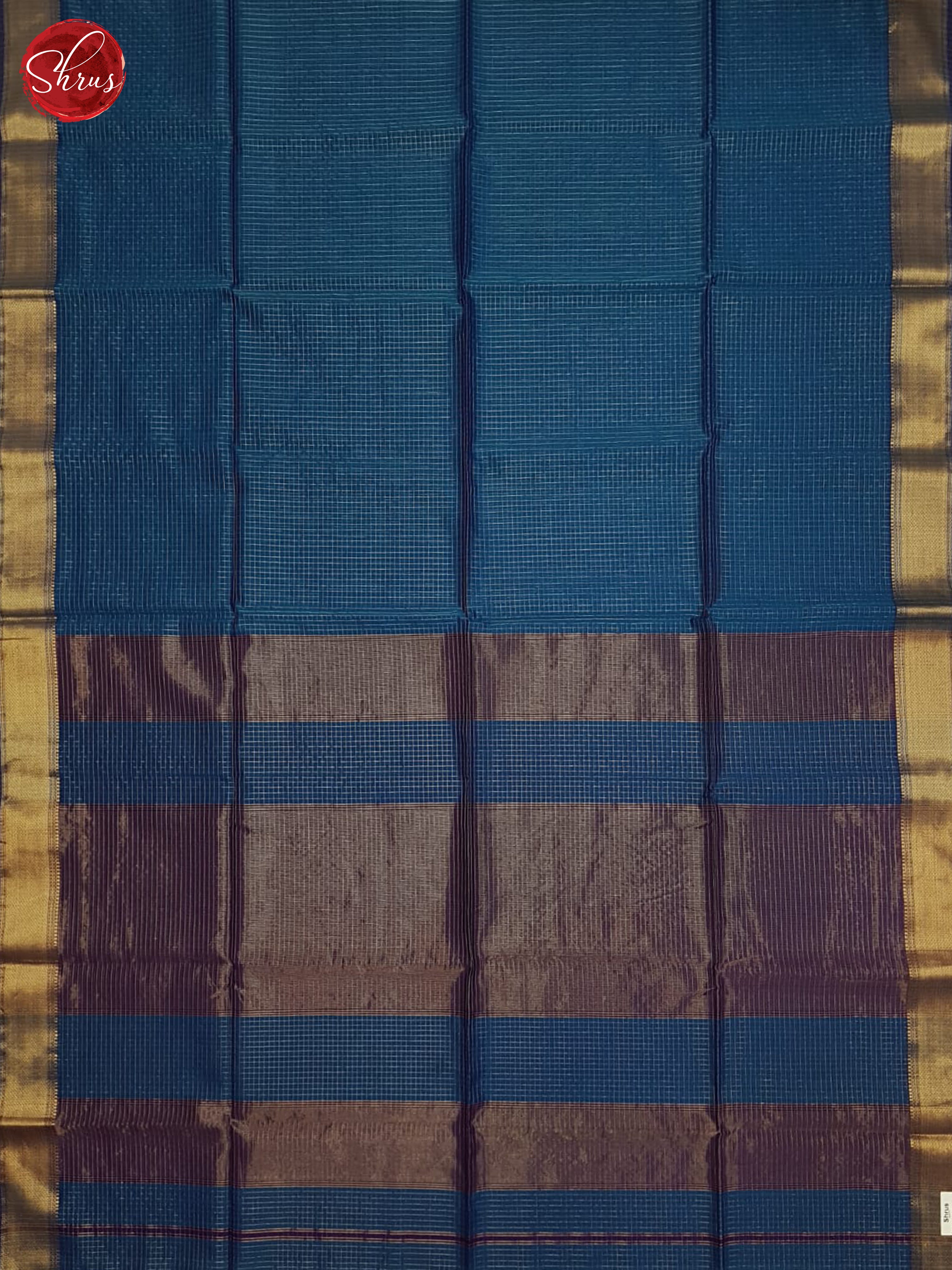 Blue And Purple- Maheshwari silk Cotton Saree - Shop on ShrusEternity.com