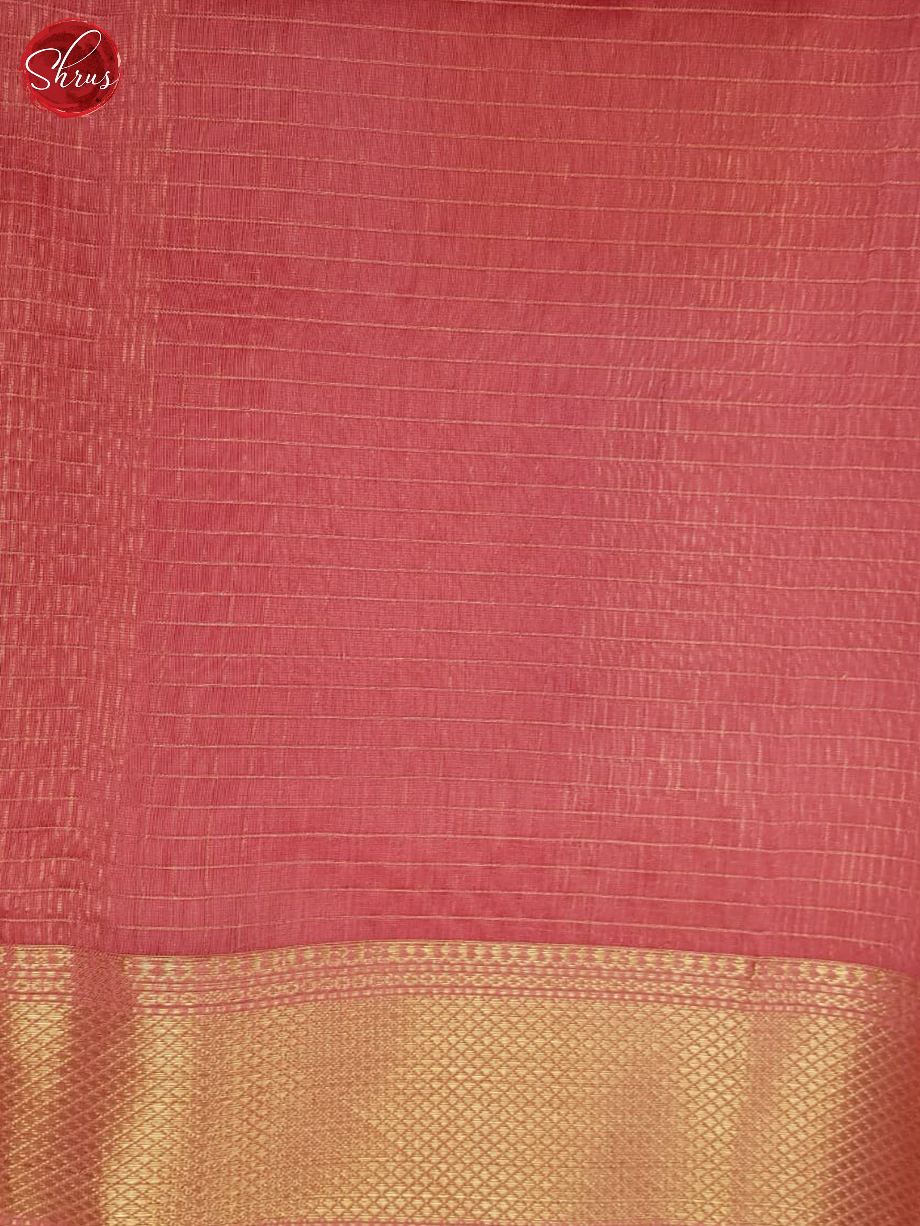 Pink(Single Tone)- Maheshwari Silk Cotton Saree - Shop on ShrusEternity.com