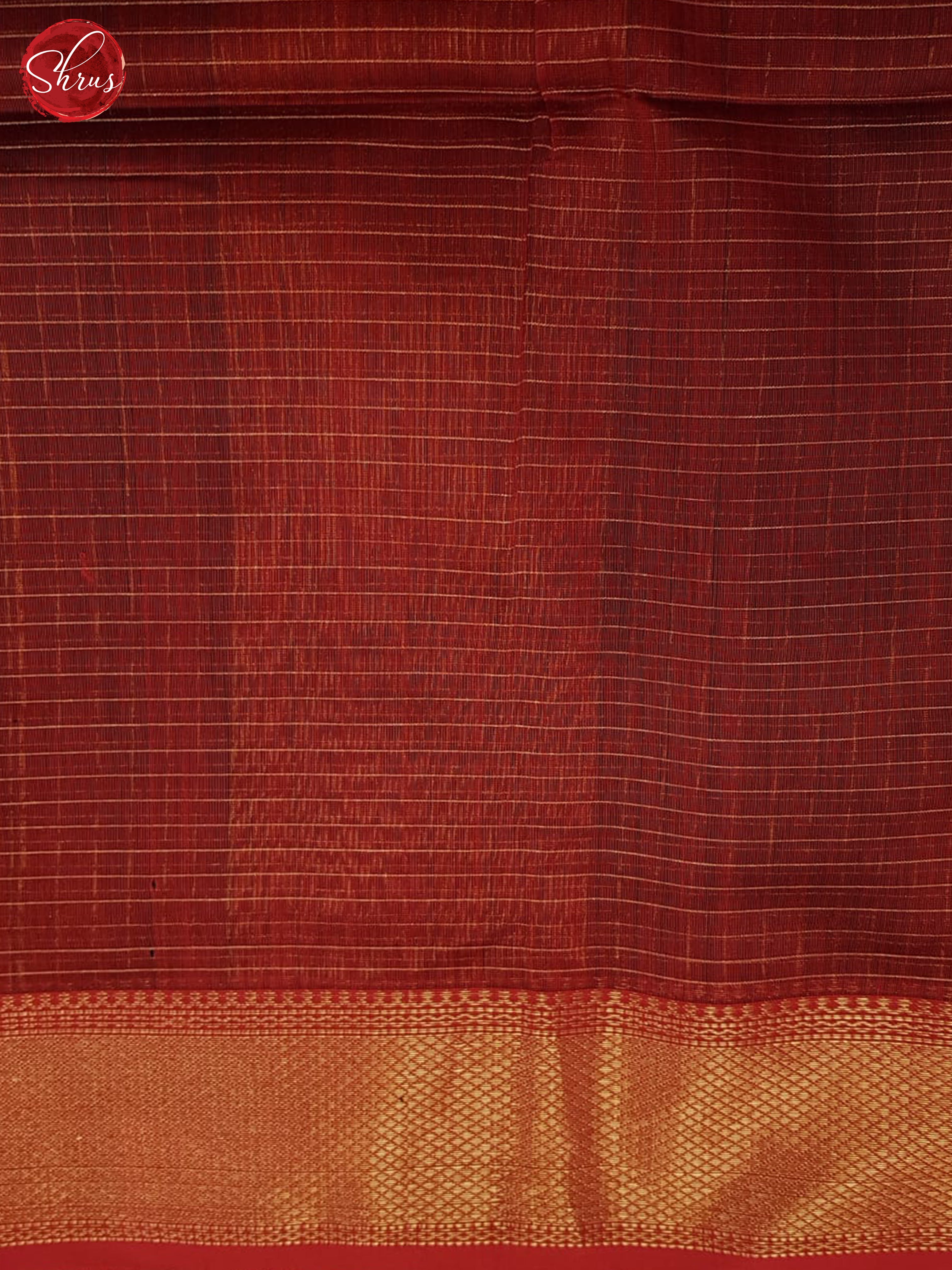 Black And Red- Maheshwari Silk Cotton Saree - Shop on ShrusEternity.com