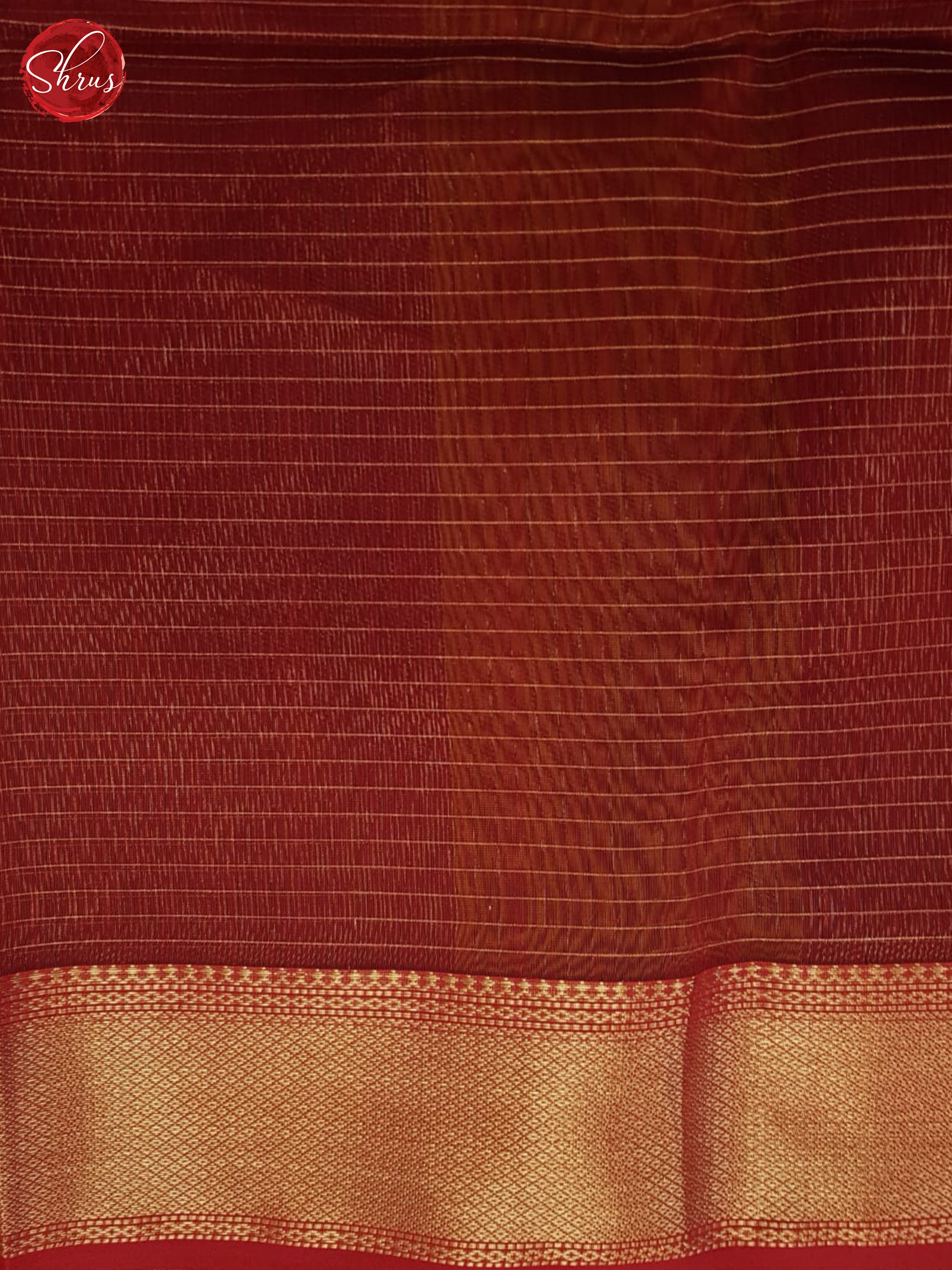 Greenish Brown And Maroon- Maheshwari Silk Cotton Saree - Shop on ShrusEternity.com