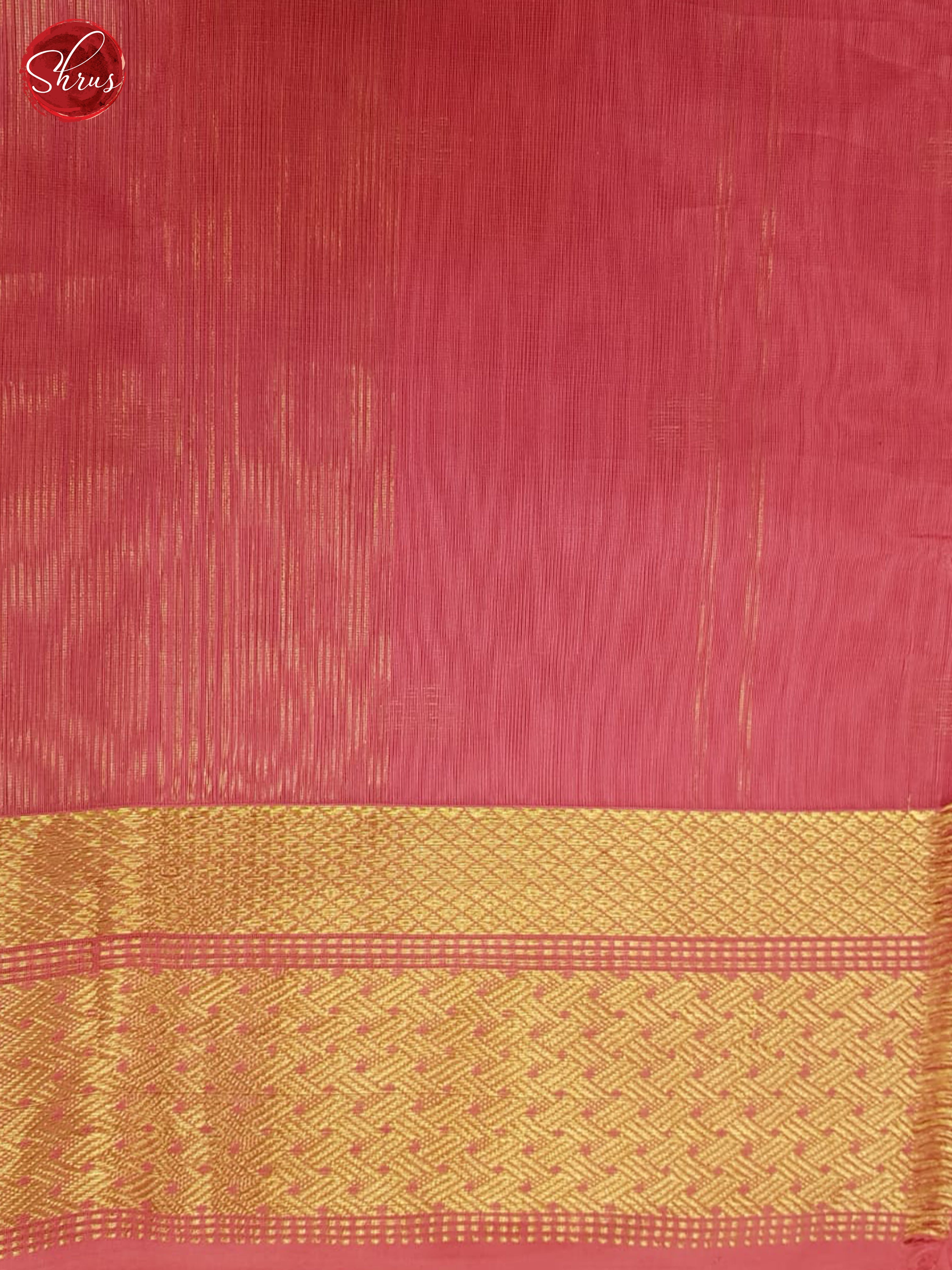 Pink(Single Tone)- Maheshwari Silk Cotton Saree - Shop on ShrusEternity.com