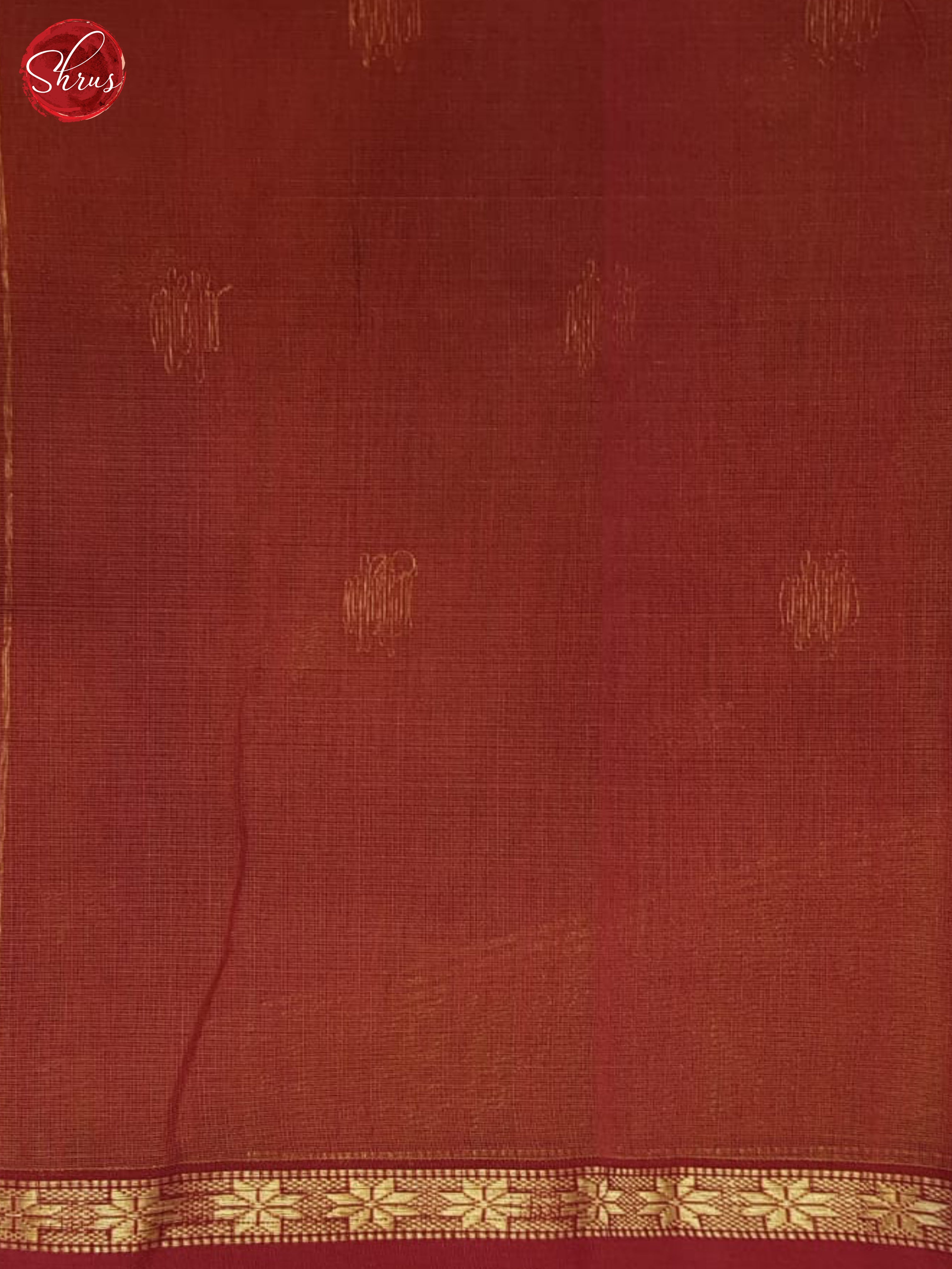 Mathulir Green And Brick Red- Maheshwari Silk Cotton Saree - Shop on ShrusEternity.com