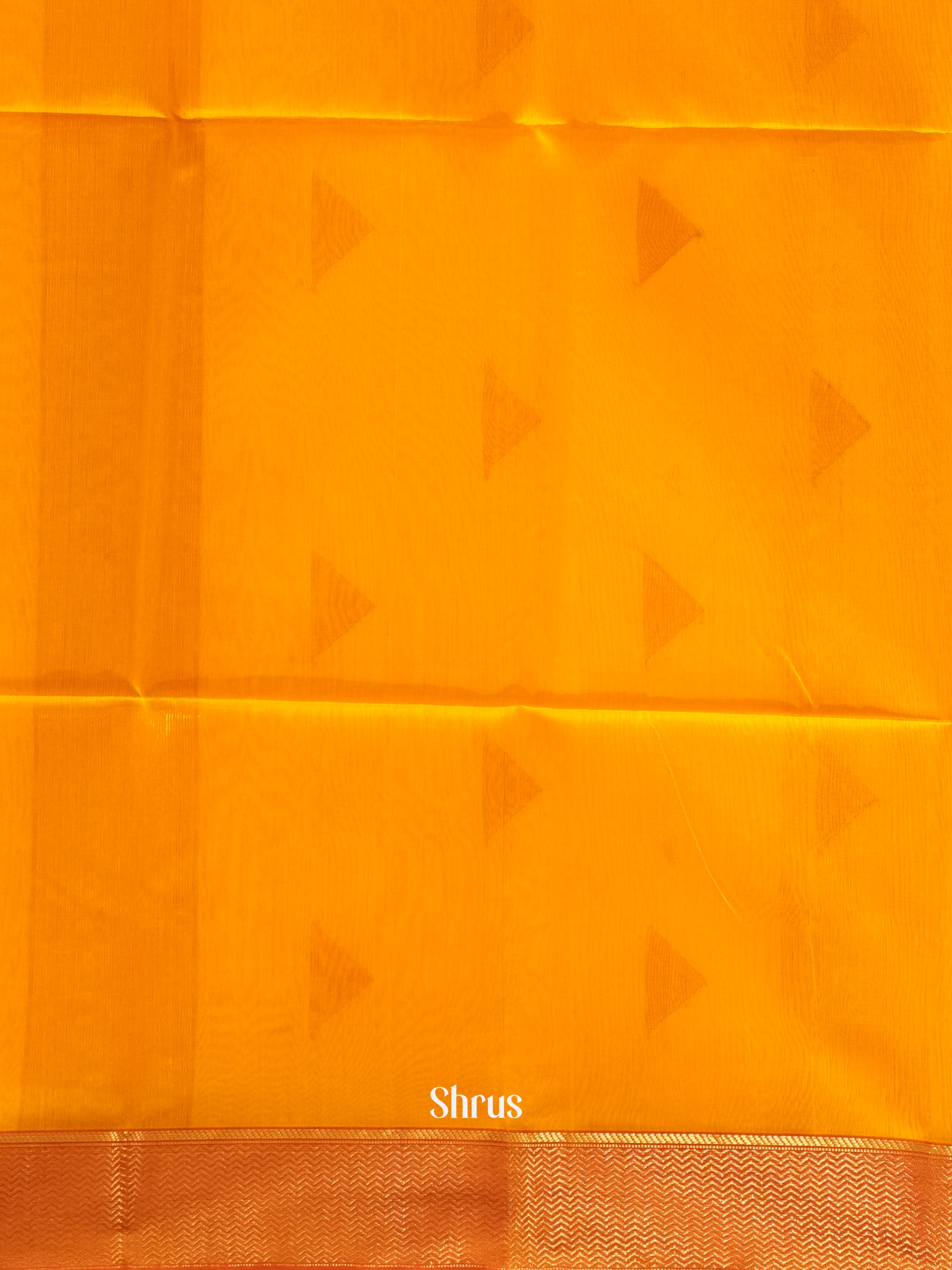 Yellow And Red- Maheshwari Silk cotton Saree - Shop on ShrusEternity.com