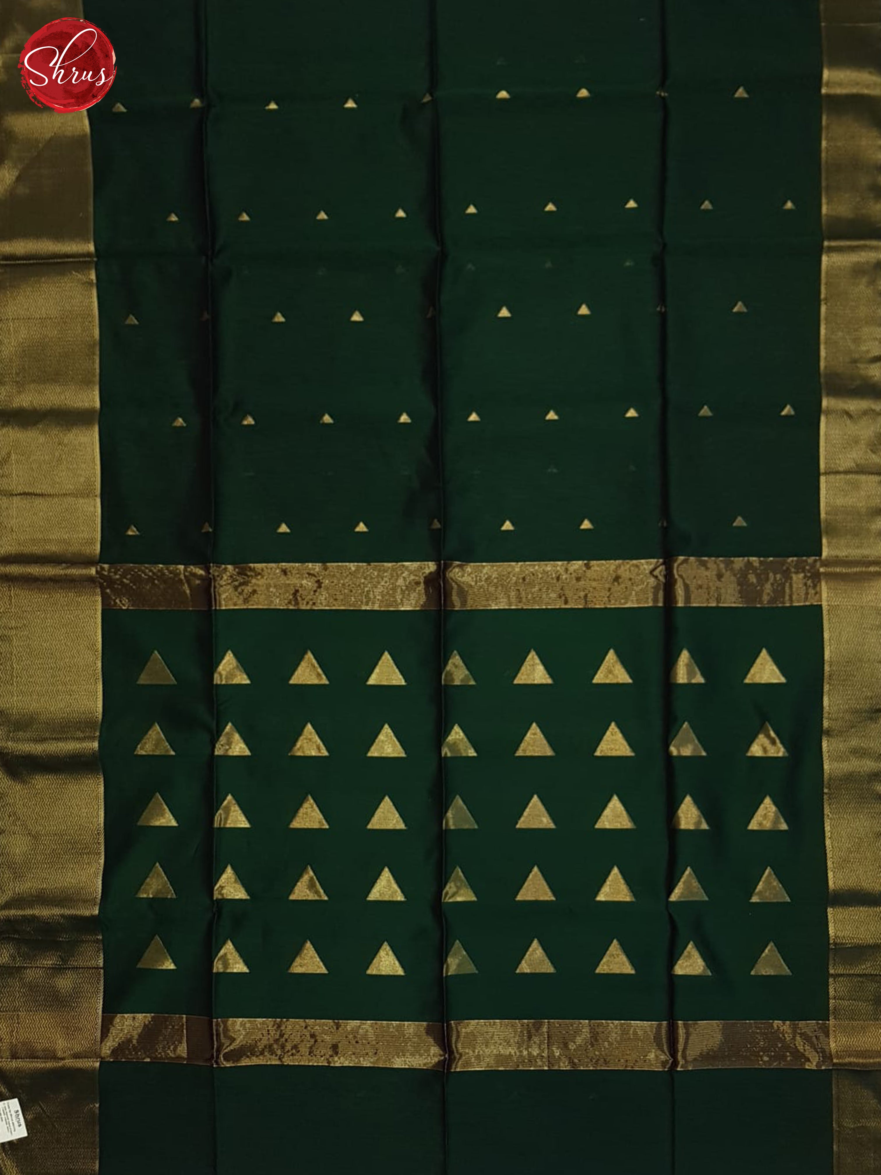 Green(Single Tone)- Maheshwari Silk Cotton Saree - Shop on ShrusEternity.com
