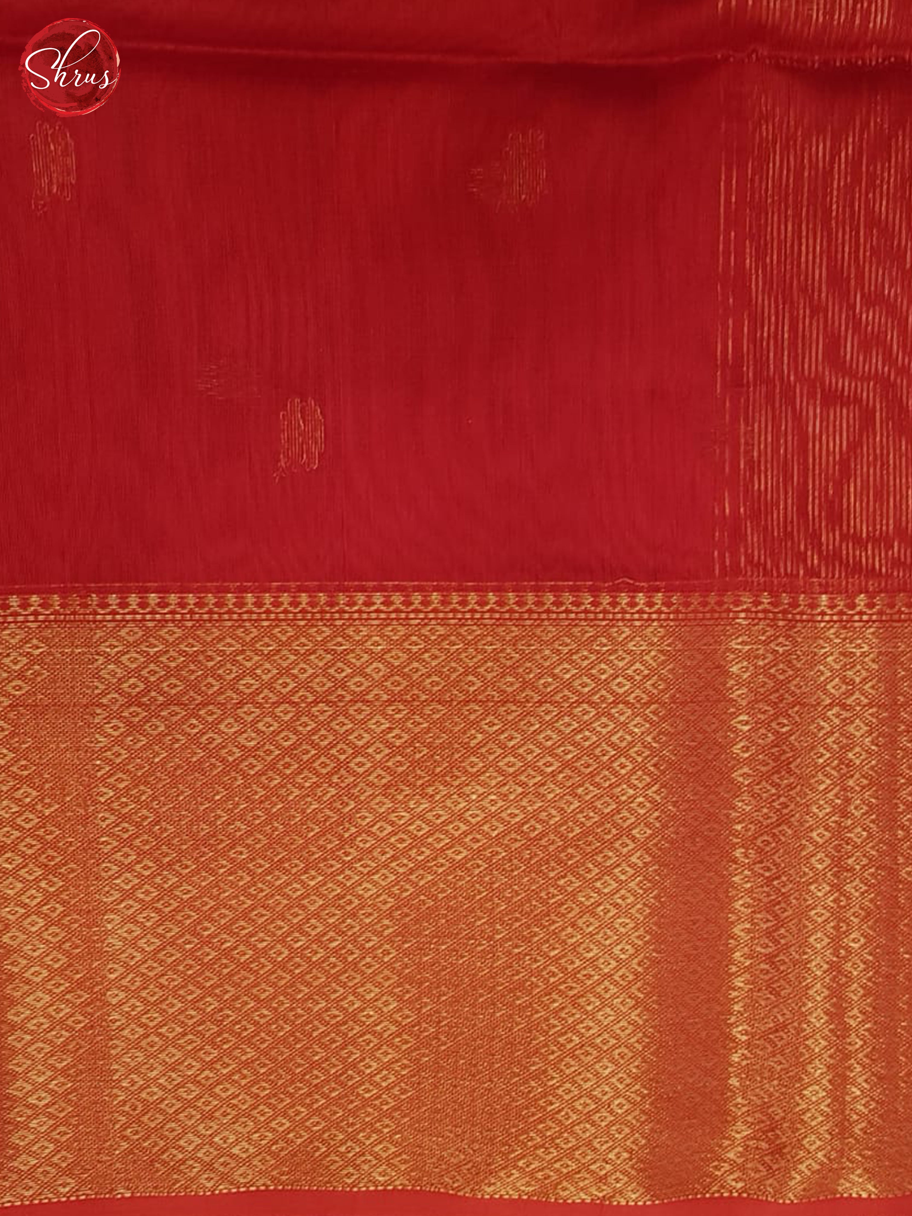 Red(Single Tone)- Maheshwari Silk Cotton Saree - Shop on ShrusEternity.com