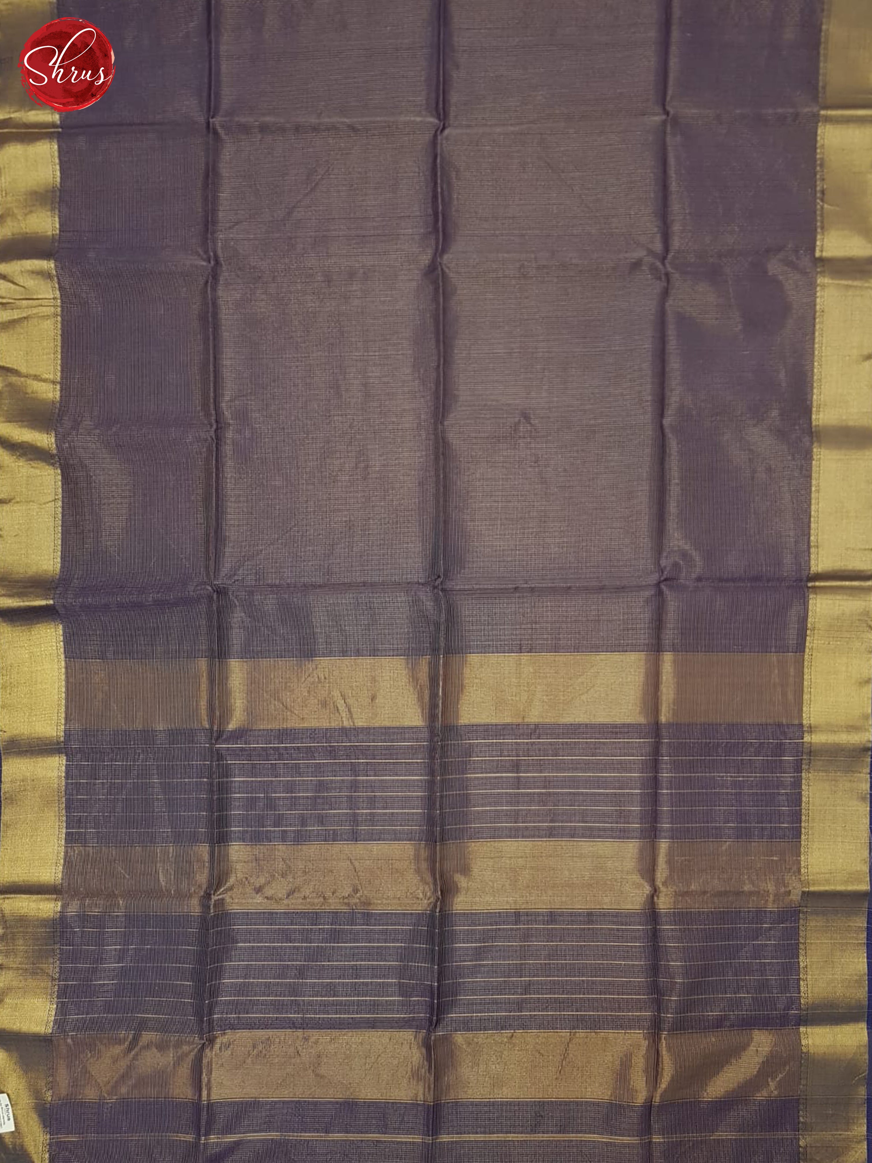 Bluish Lavender(Single Tone)- Maheshwari Silk Cotton Saree - Shop on ShrusEternity.com
