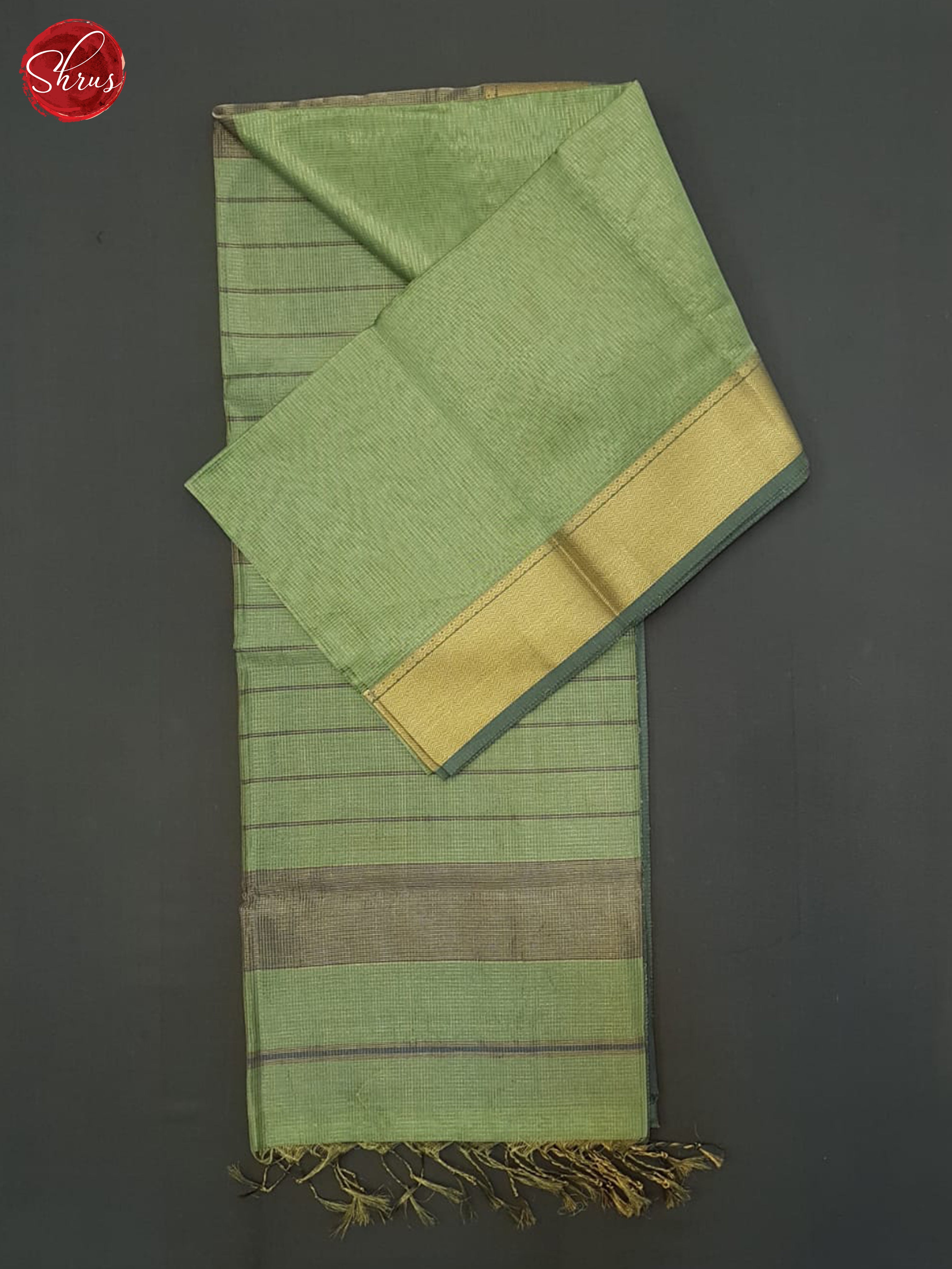Pastel Green And Blue- Maheshwari Silk Cotton saree - Shop on ShrusEternity.com