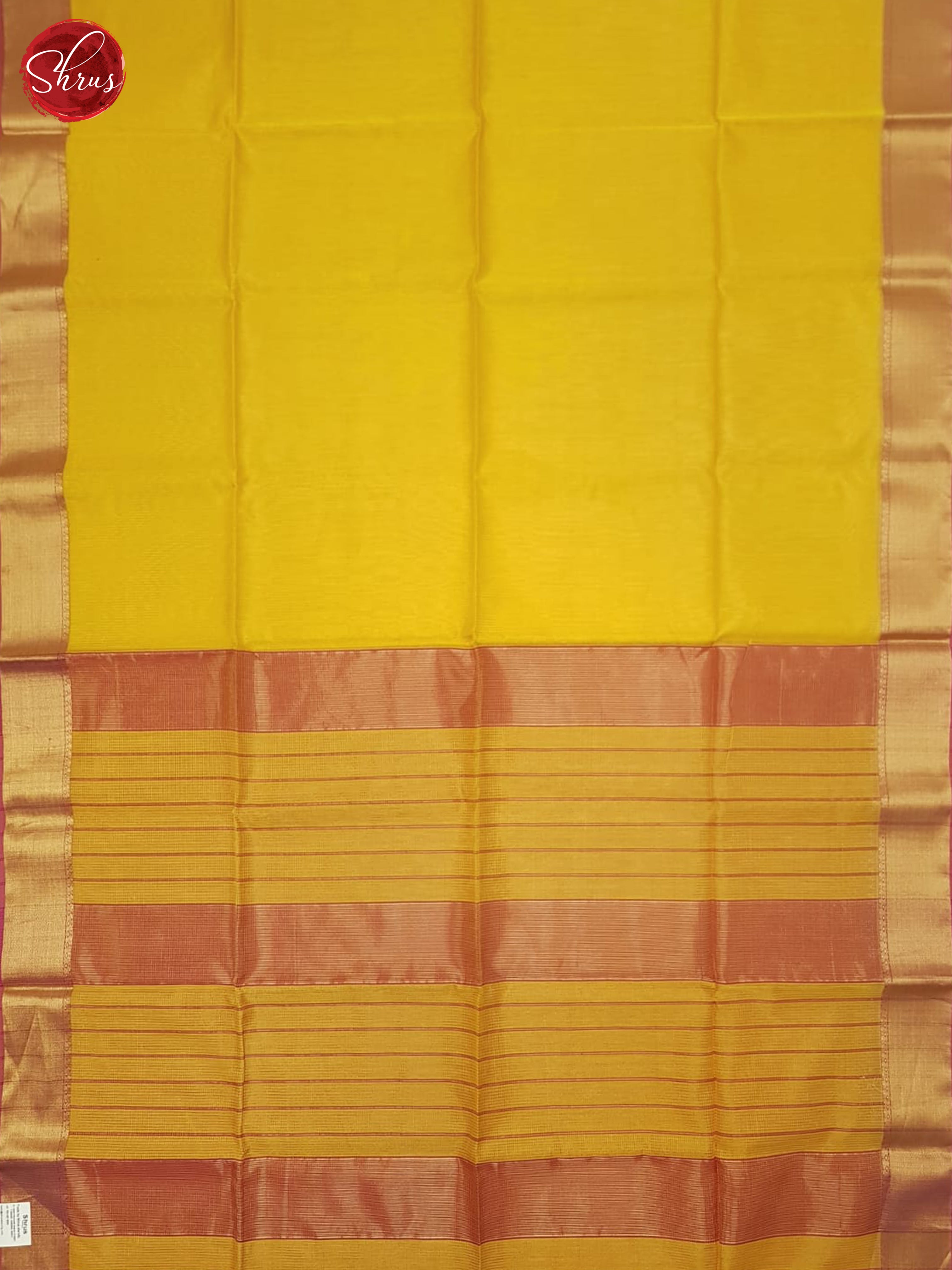 Yellow And Red- Maheshwari Silk Cotton Saree - Shop on ShrusEternity.com