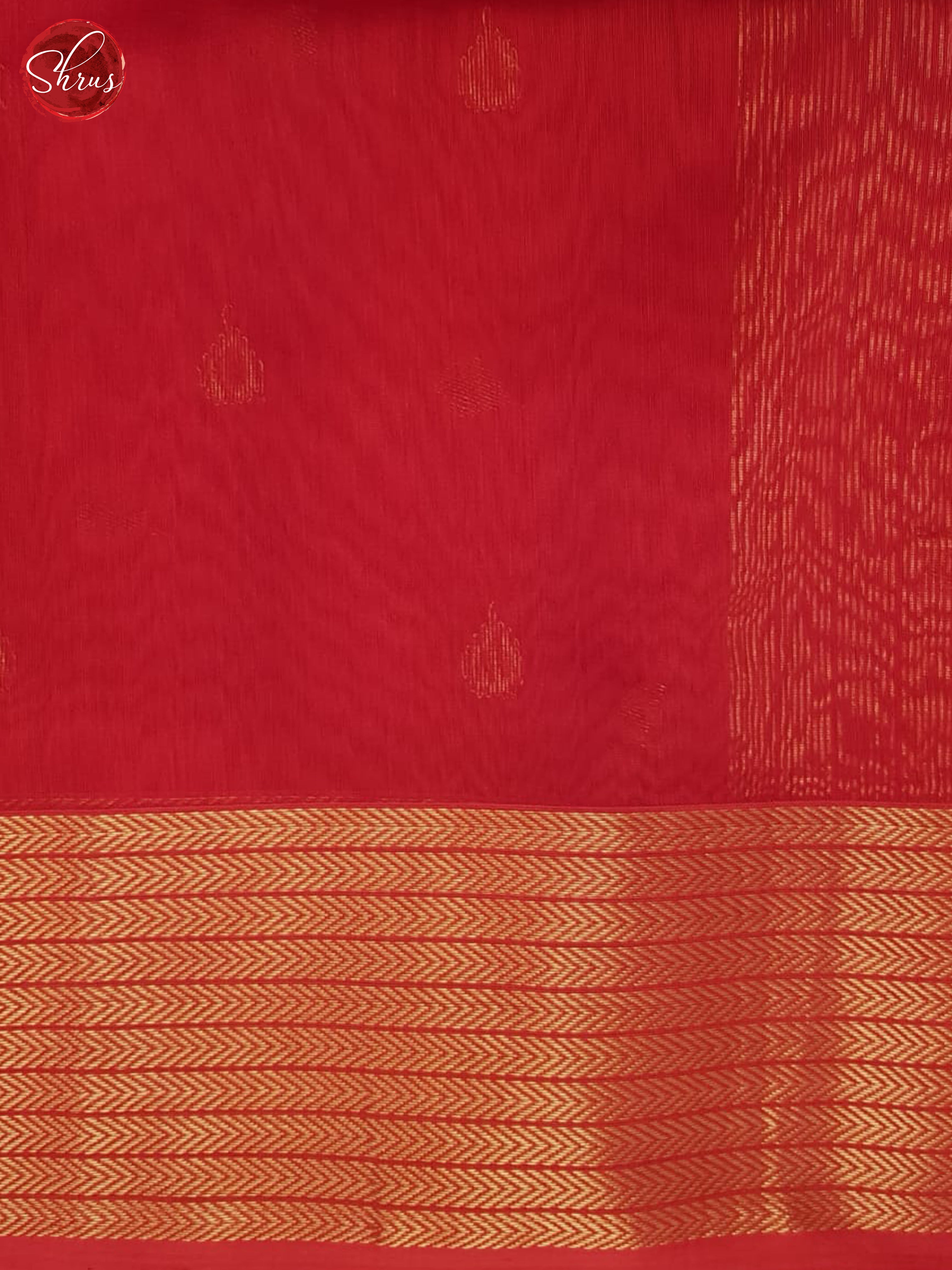 Red(Single tone)- Maheshwari Silk Cotton Saree - Shop on ShrusEternity.com