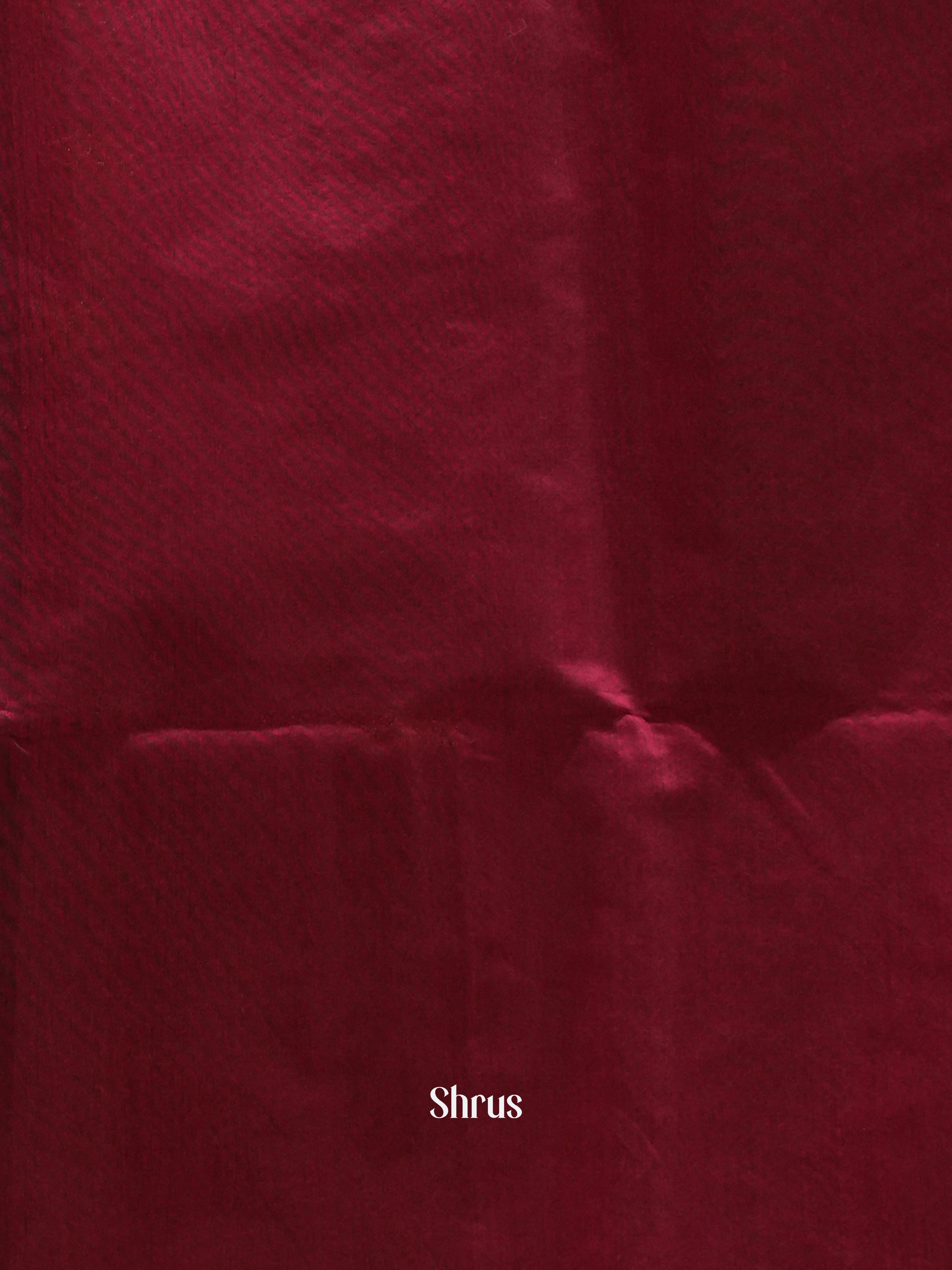 Green & Wine-Semi Silkcotton Saree - Shop on ShrusEternity.com
