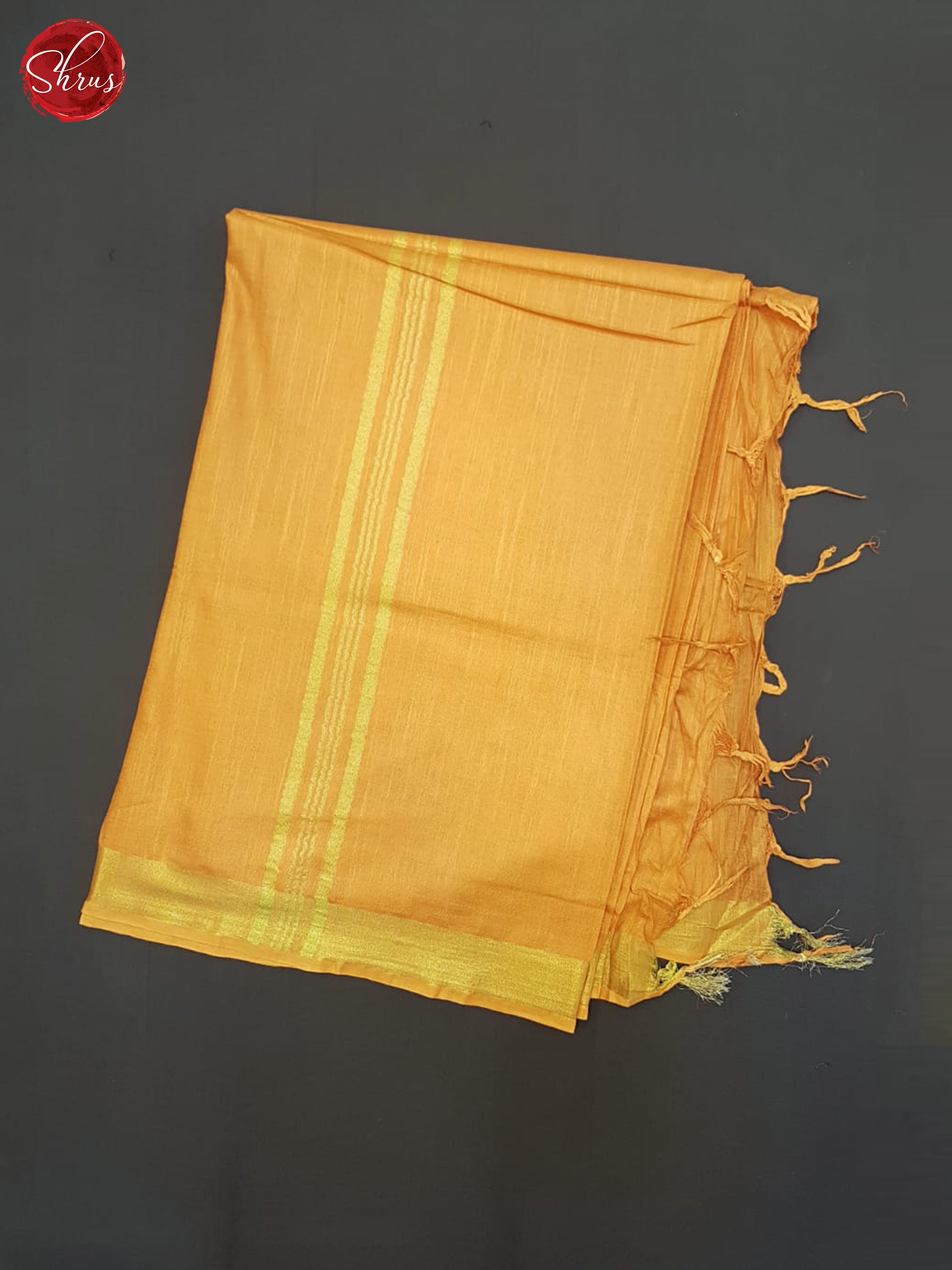 Pale Orange(Single Tone)- Linen Cotton saree - Shop on ShrusEternity.com