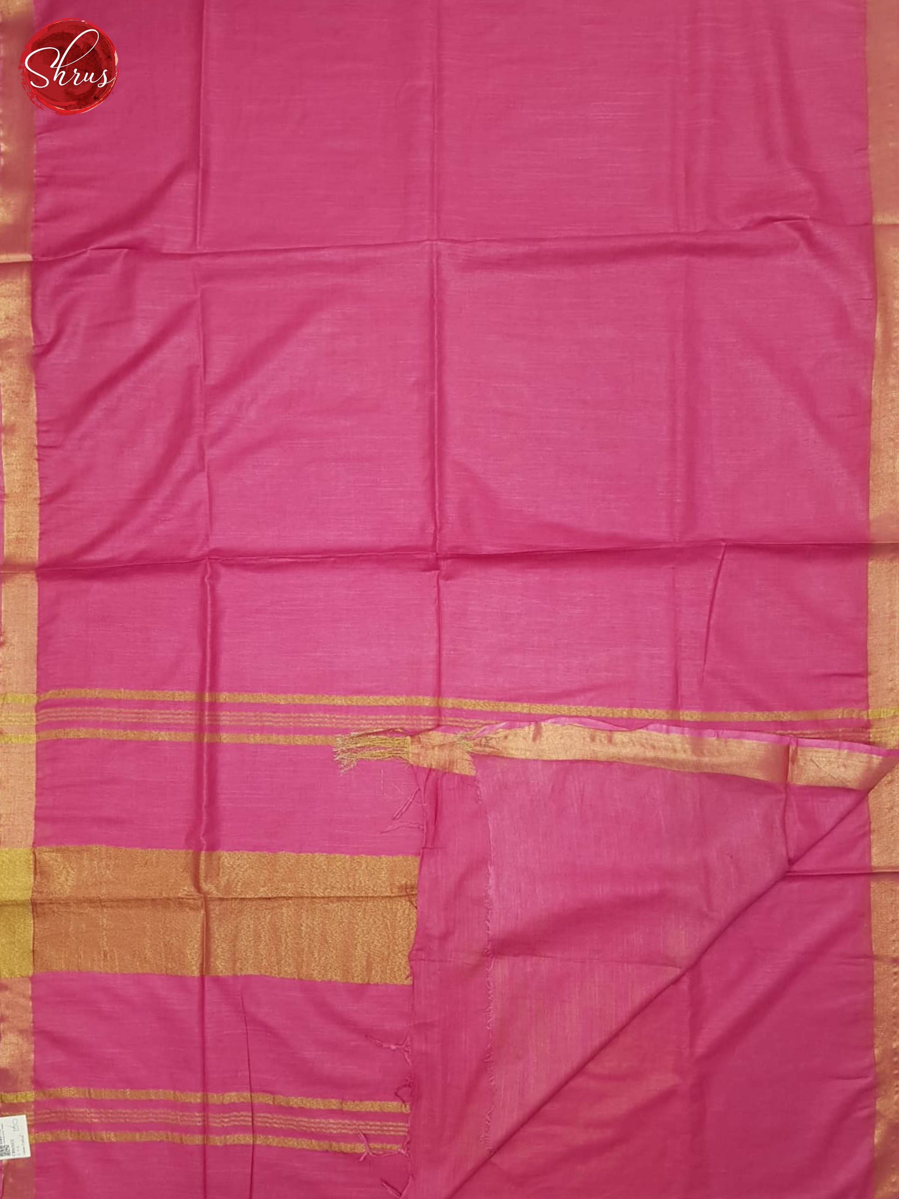 Pink(Single Tone)- Linen Cotton saree - Shop on ShrusEternity.com