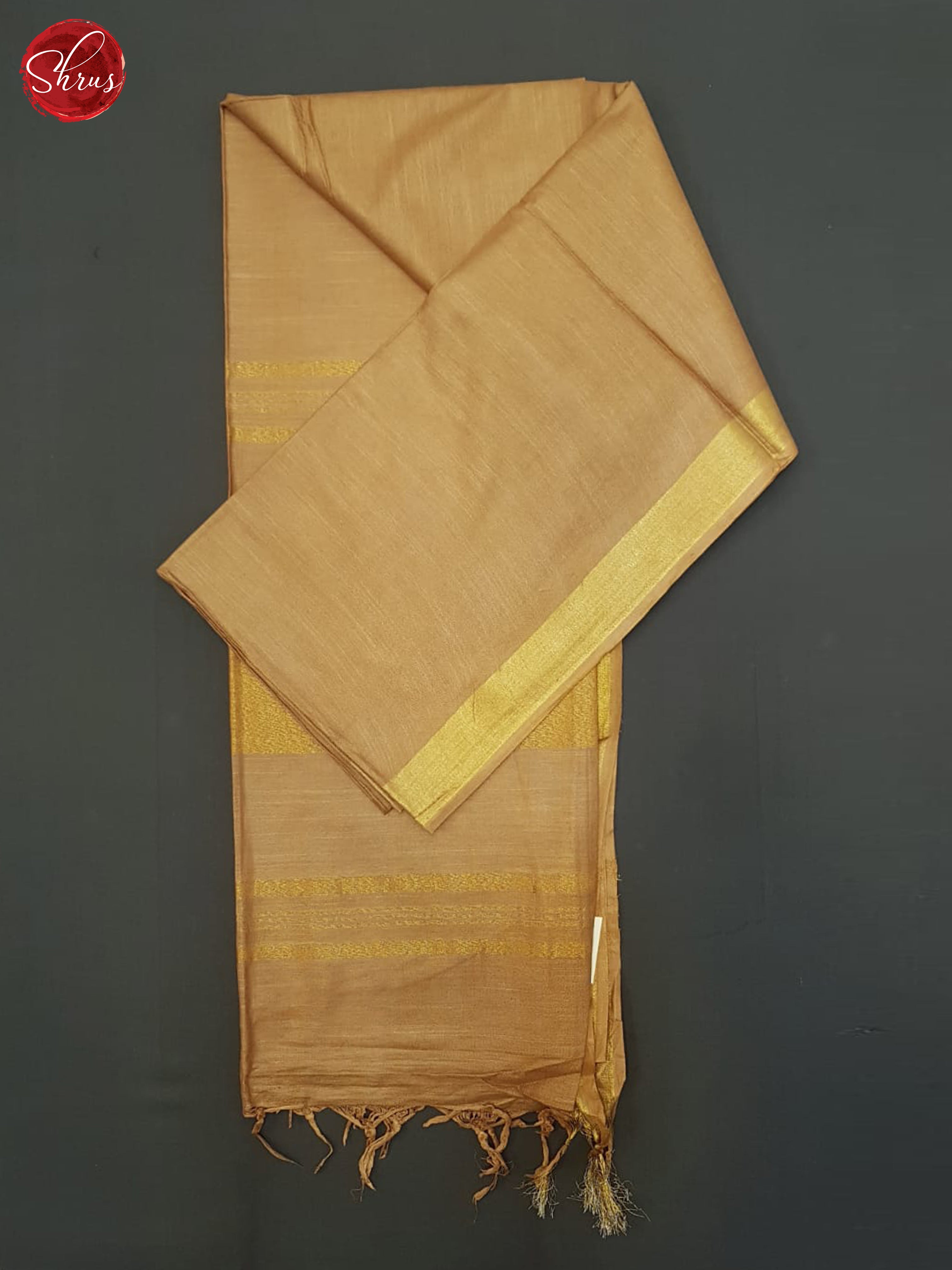 Brown(Single Tone)- Linen Cotton Saree - Shop on ShrusEternity.com