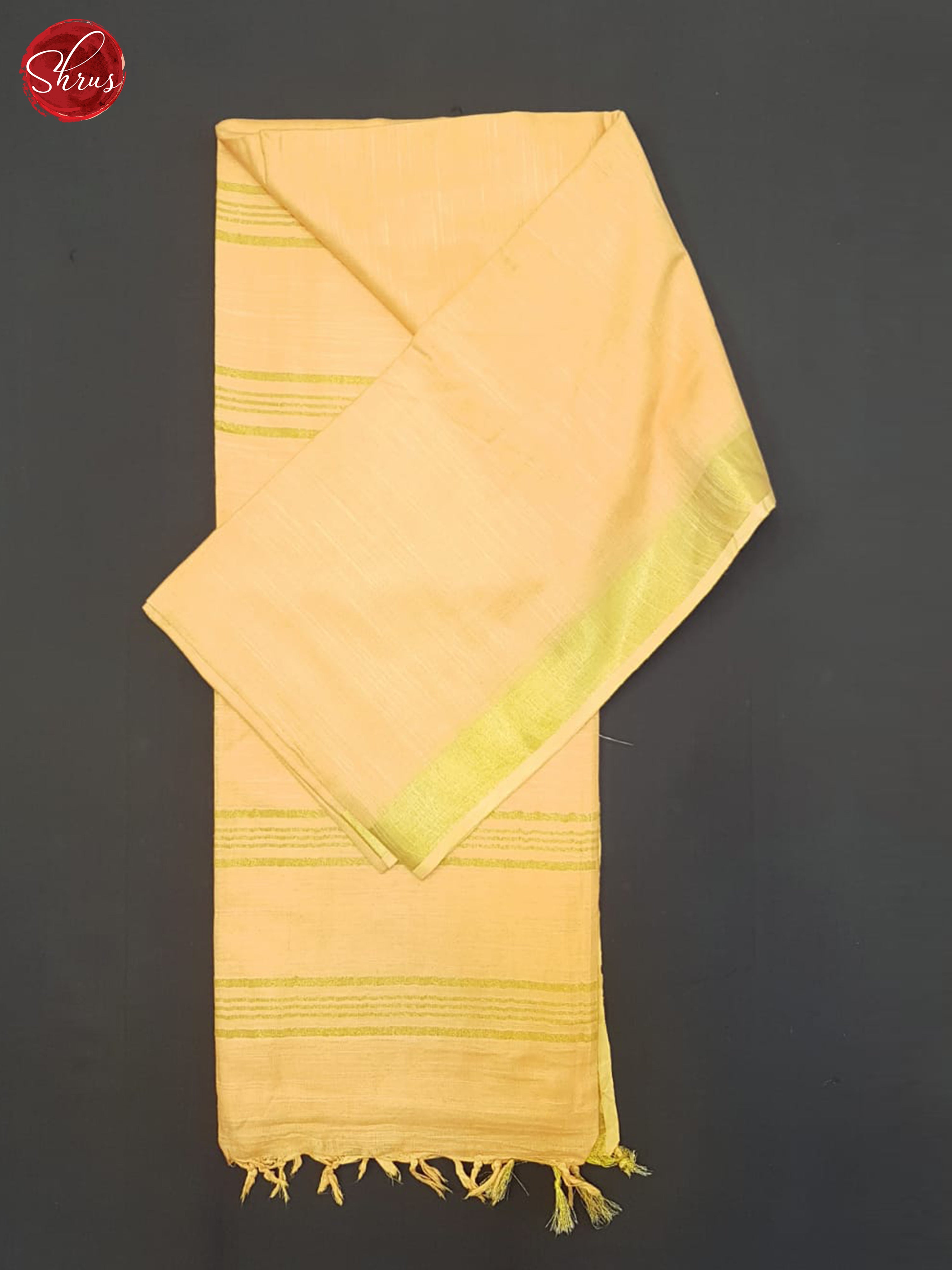 Peach(Single Tone)- Linen Cotton saree - Shop on ShrusEternity.com