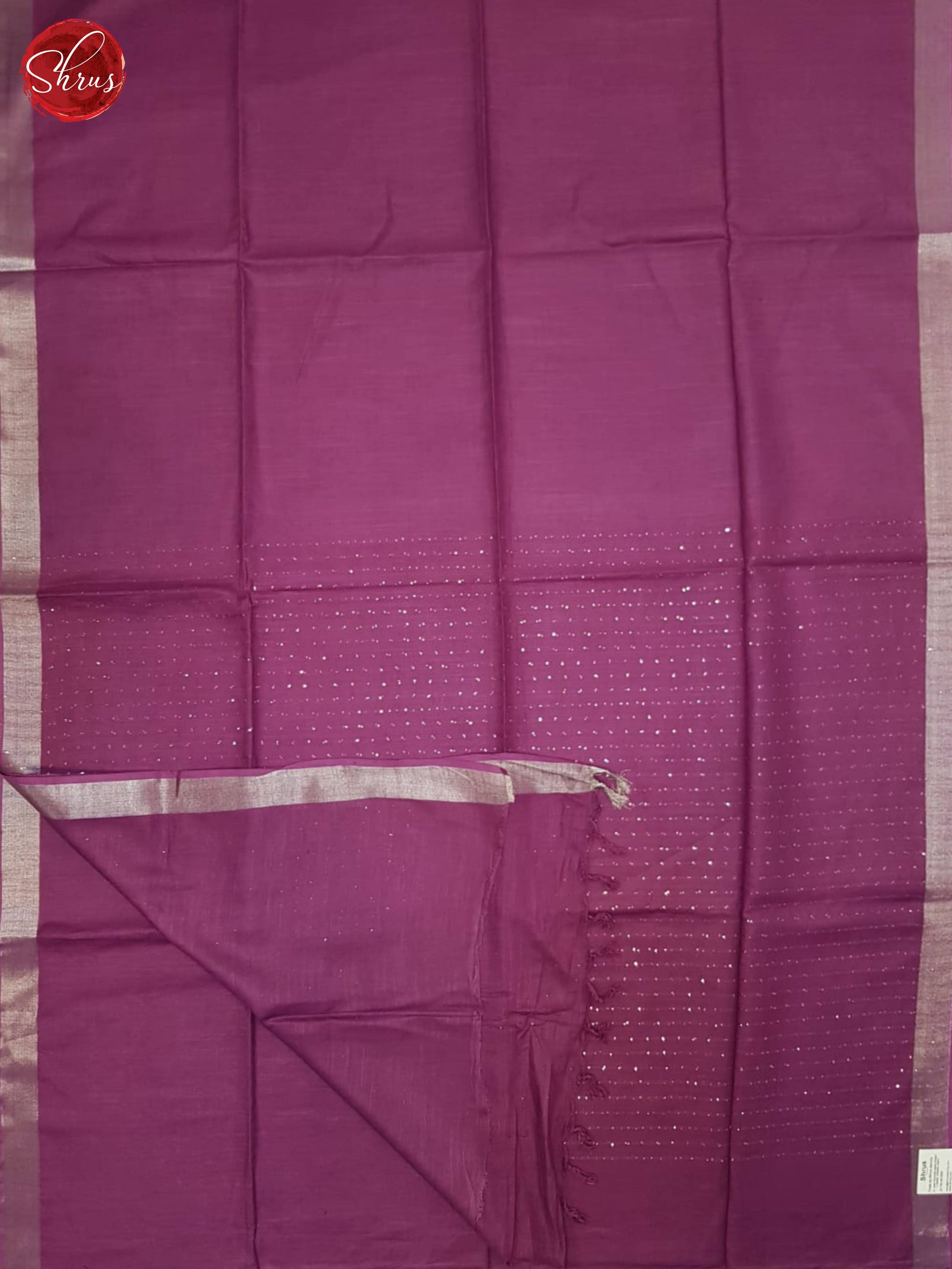 Majenta Pink(Single Tone)- Linen Cotton Saree - Shop on ShrusEternity.com