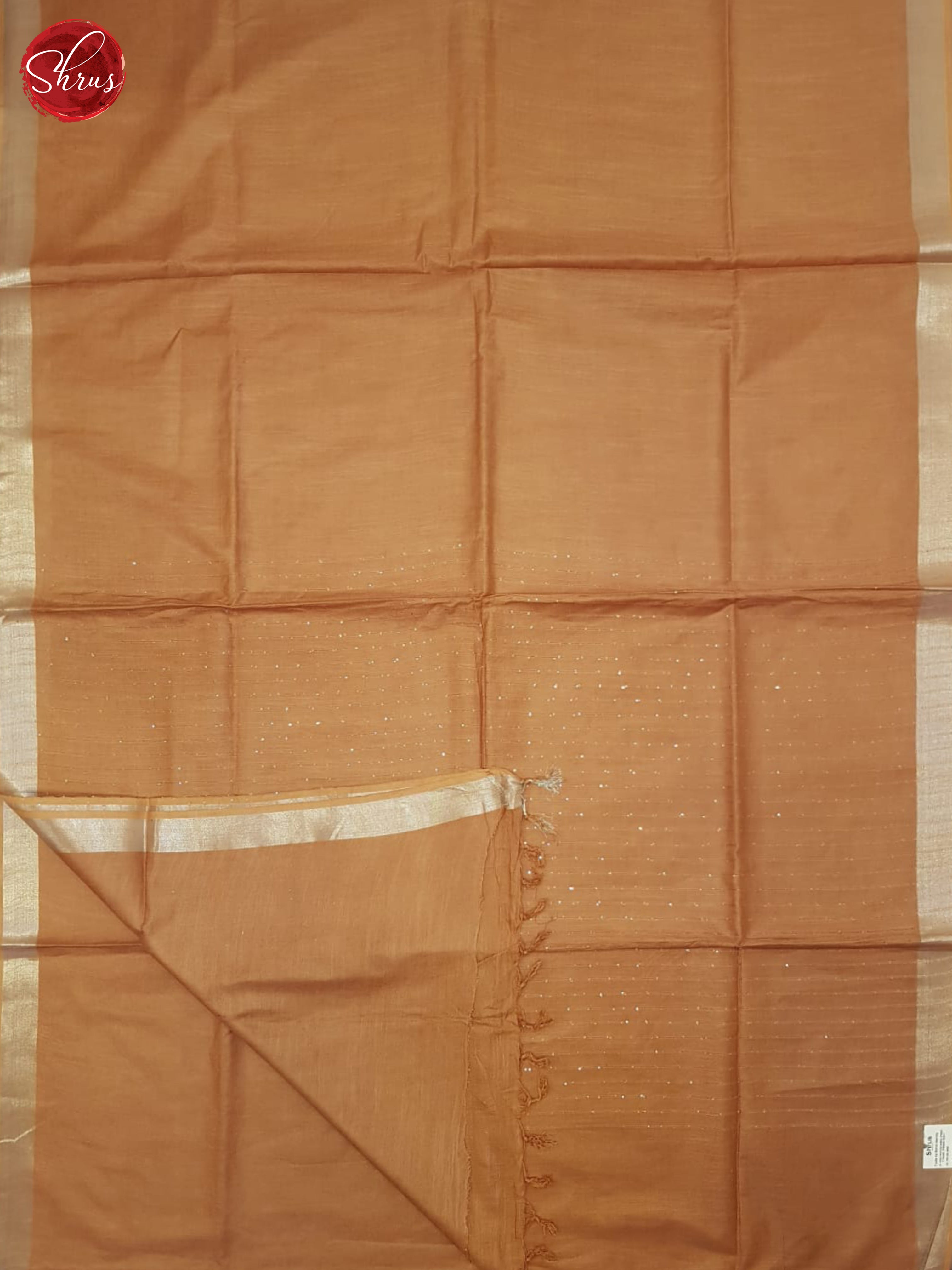 Brown(single Tone)- Linen Cotton Saree - Shop on ShrusEternity.com