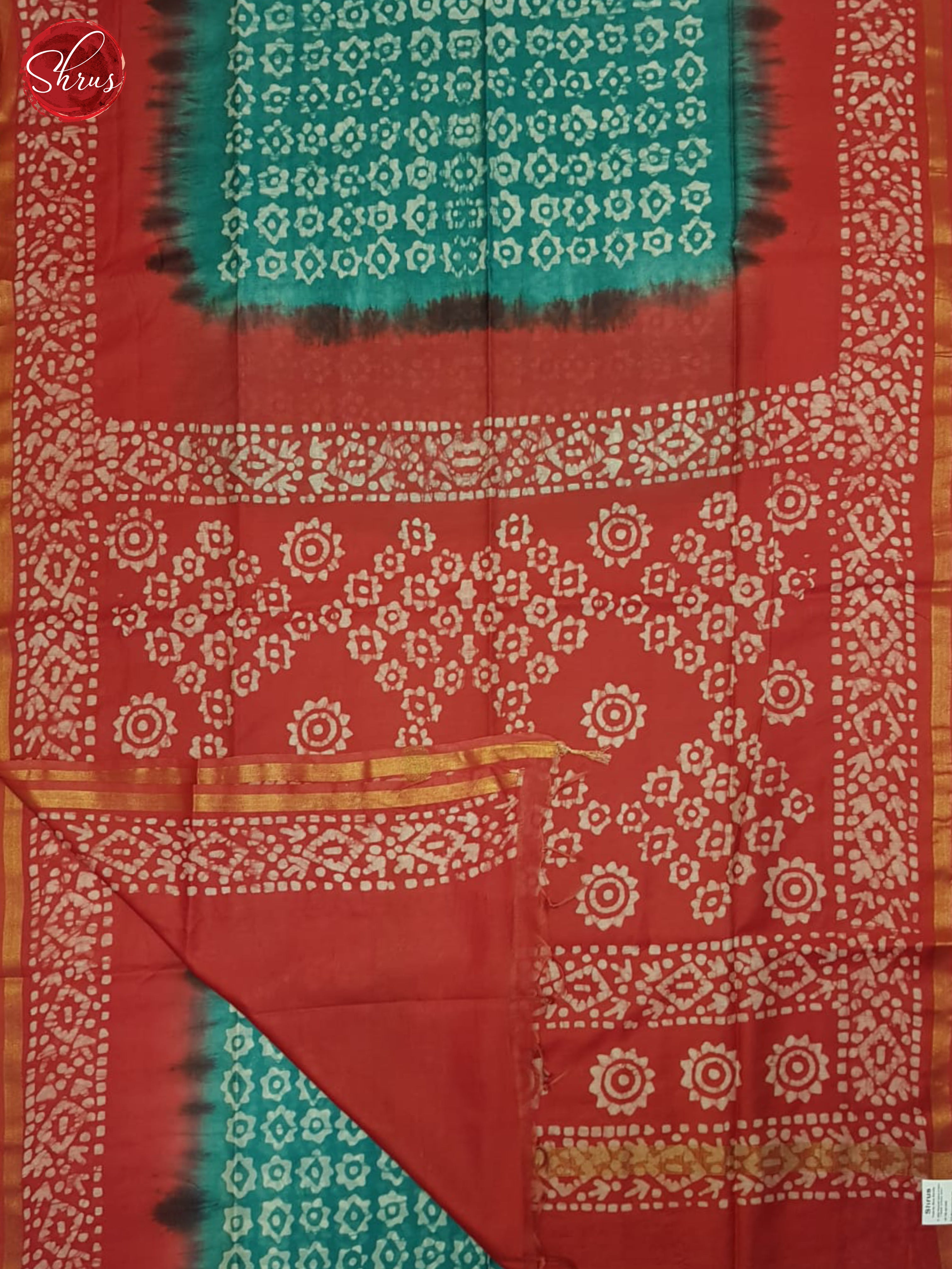 Green & Red - Bhatik Saree - Shop on ShrusEternity.com