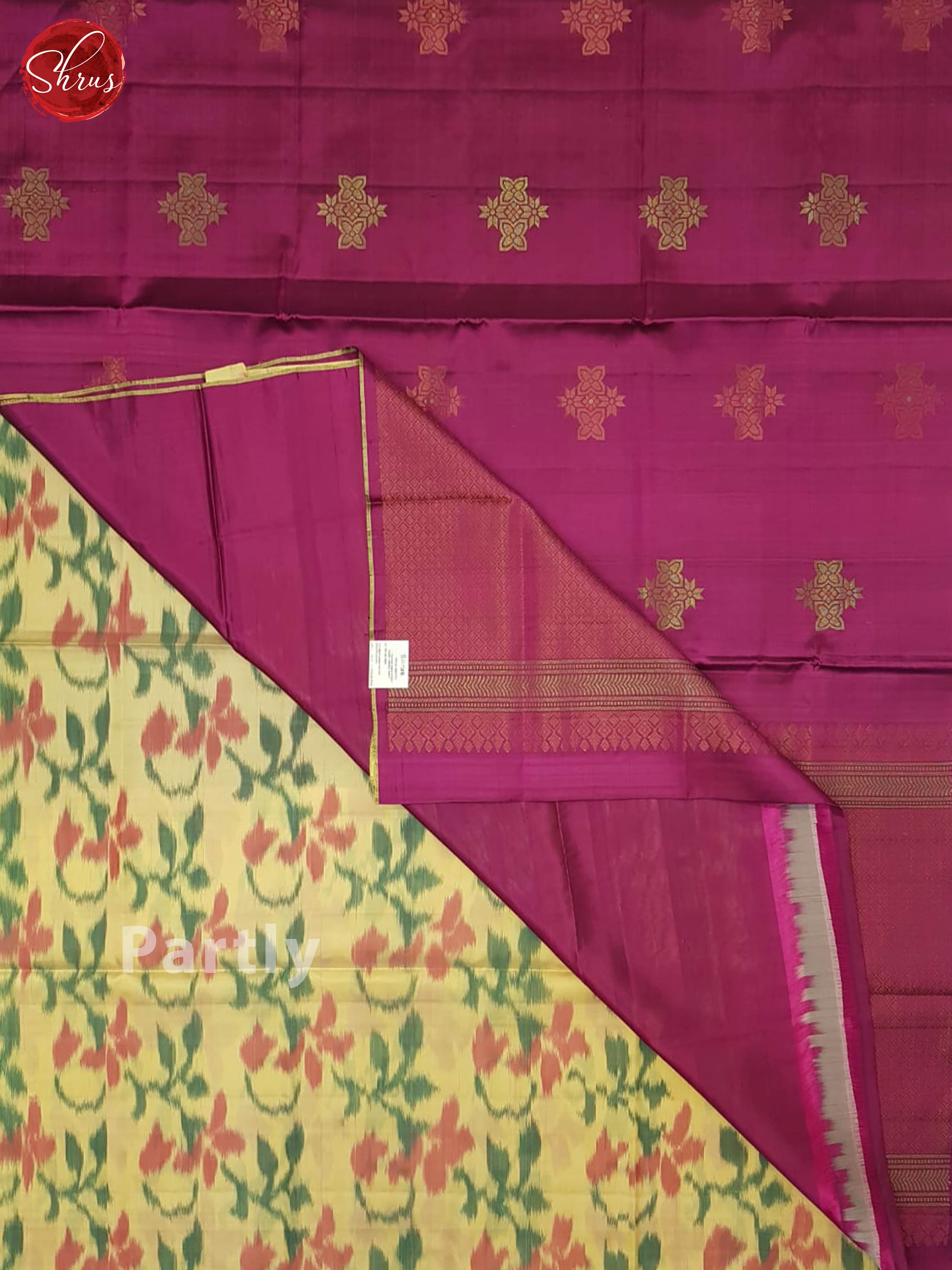 Wine And Beige- Soft Silk Half-pure Saree - Shop on ShrusEternity.com