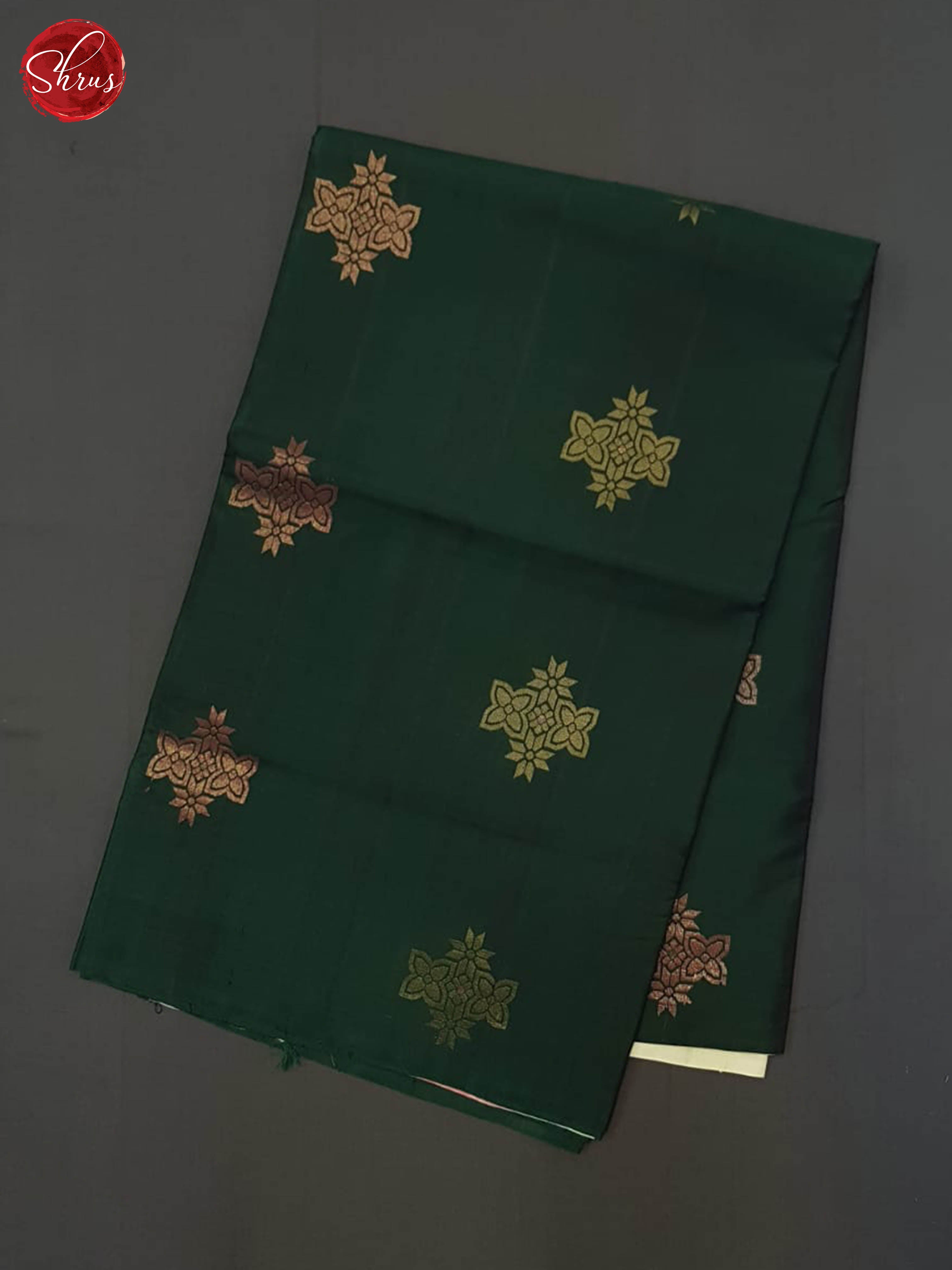 Cream And Green- Soft Silk Half-pure Saree - Shop on ShrusEternity.com