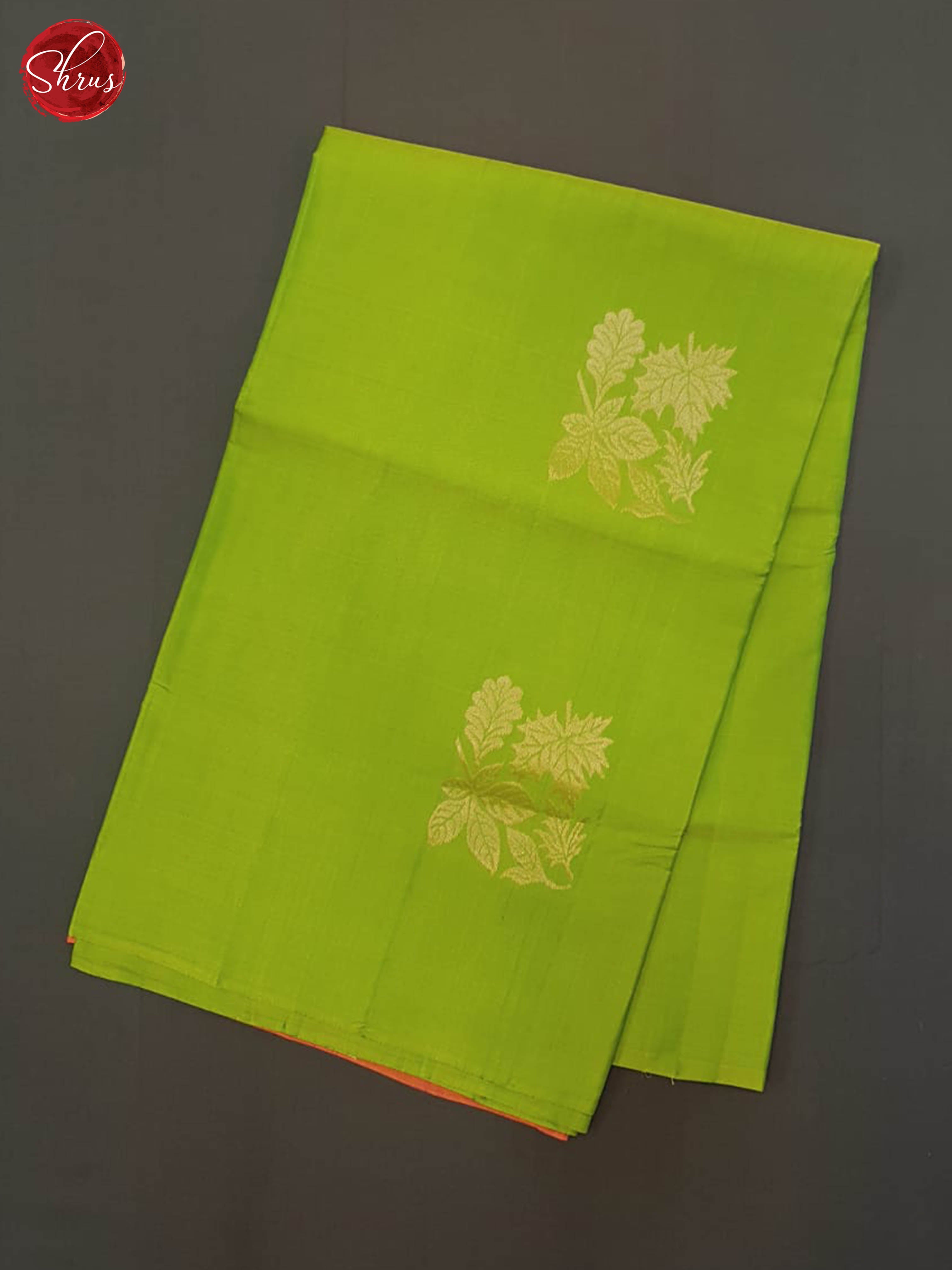 Green And Orange - Soft Silk half-pure Saree - Shop on ShrusEternity.com