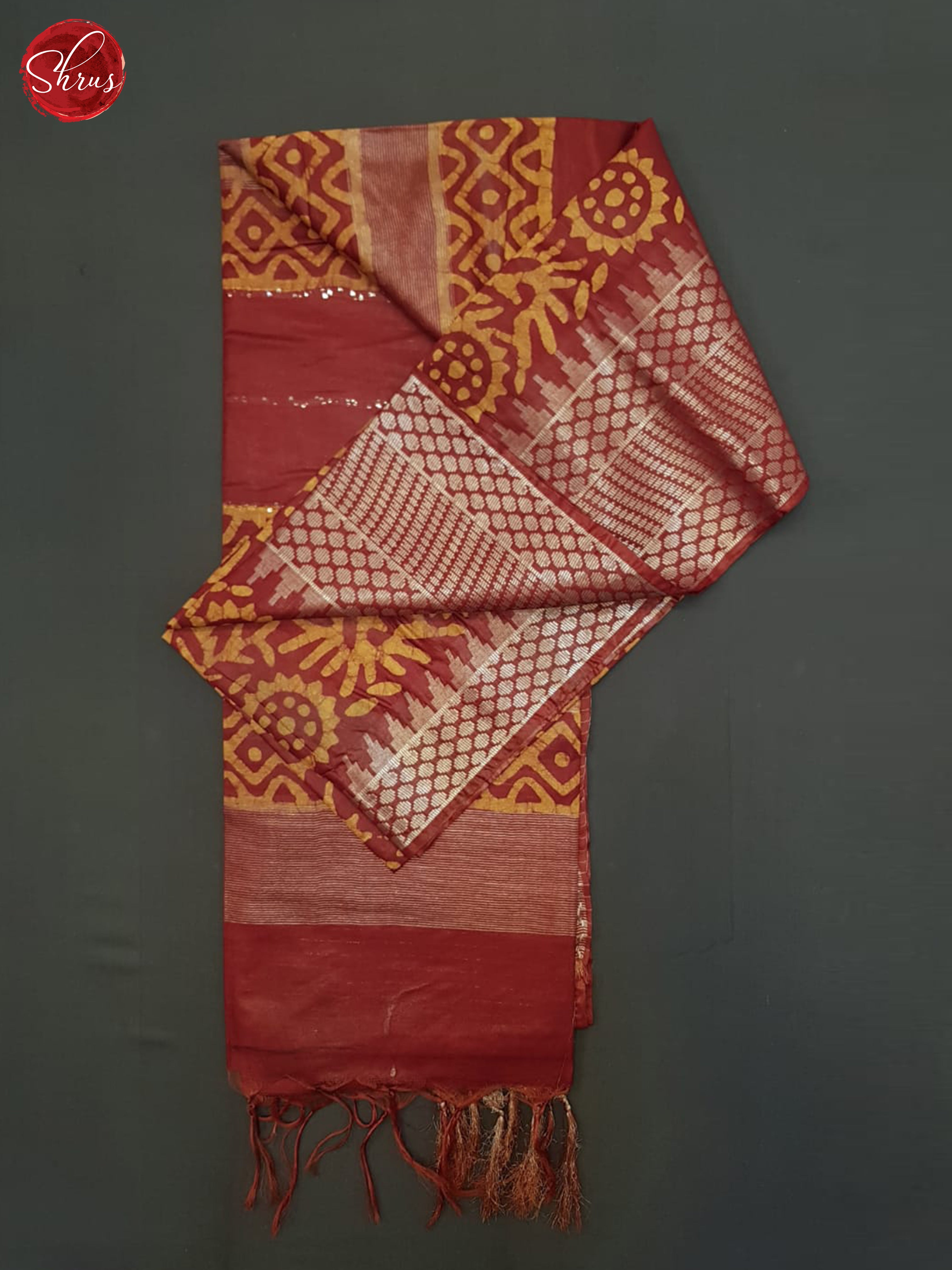 Orange And Red- Bhatik Saree - Shop on ShrusEternity.com