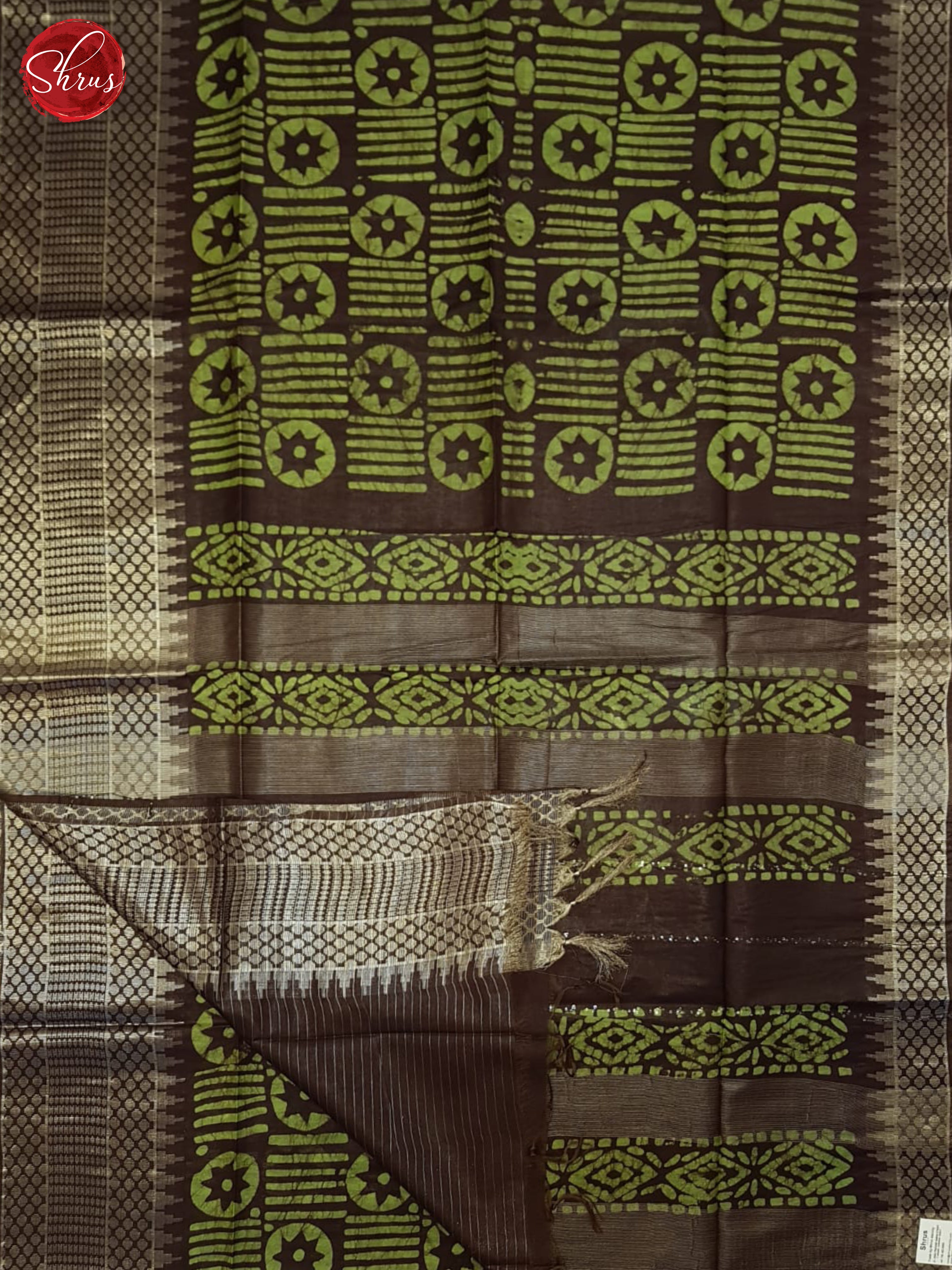 Green And Brown- Bhatik Saree - Shop on ShrusEternity.com