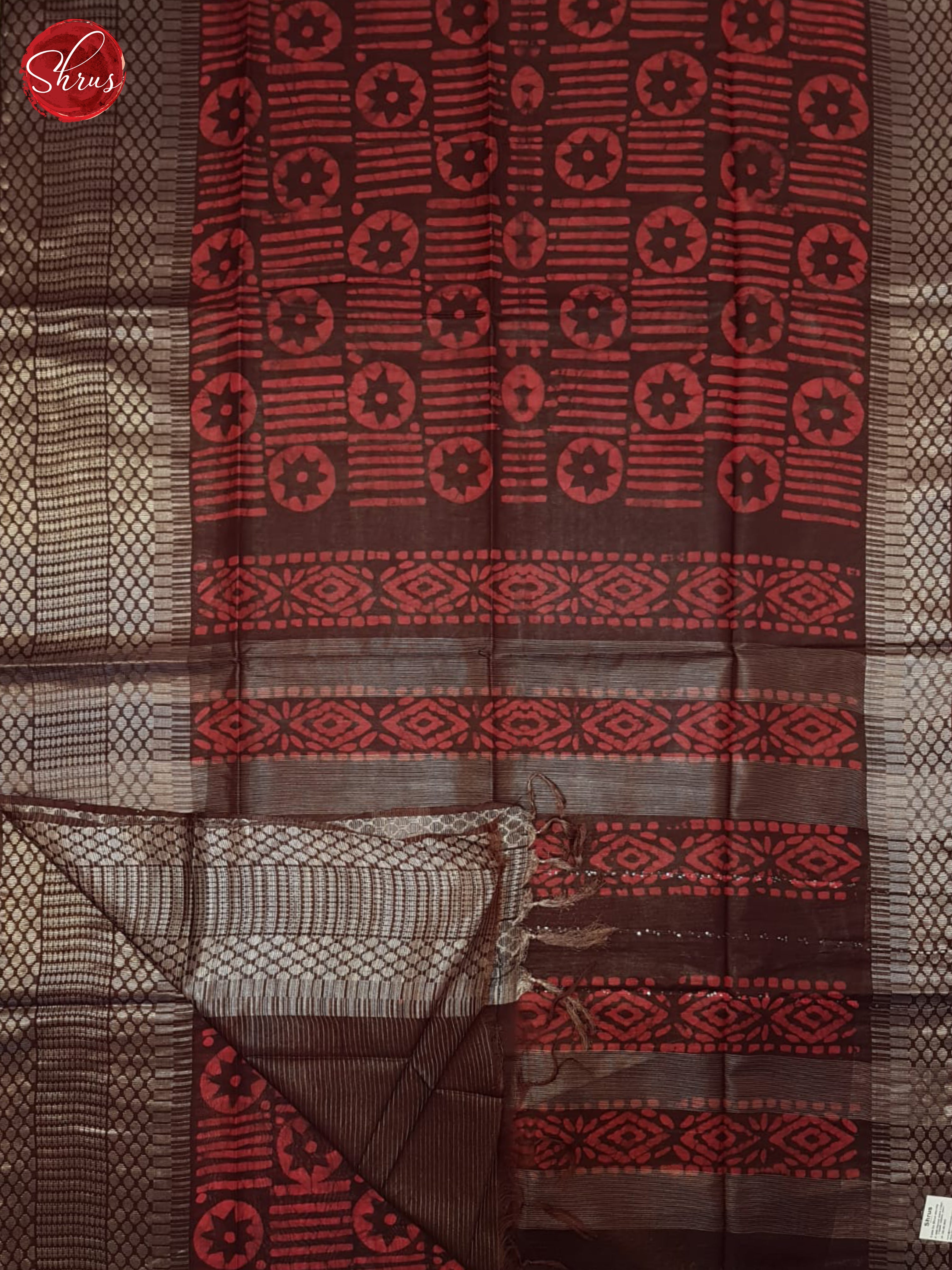 Red And Brown- Bhatik Saree - Shop on ShrusEternity.com