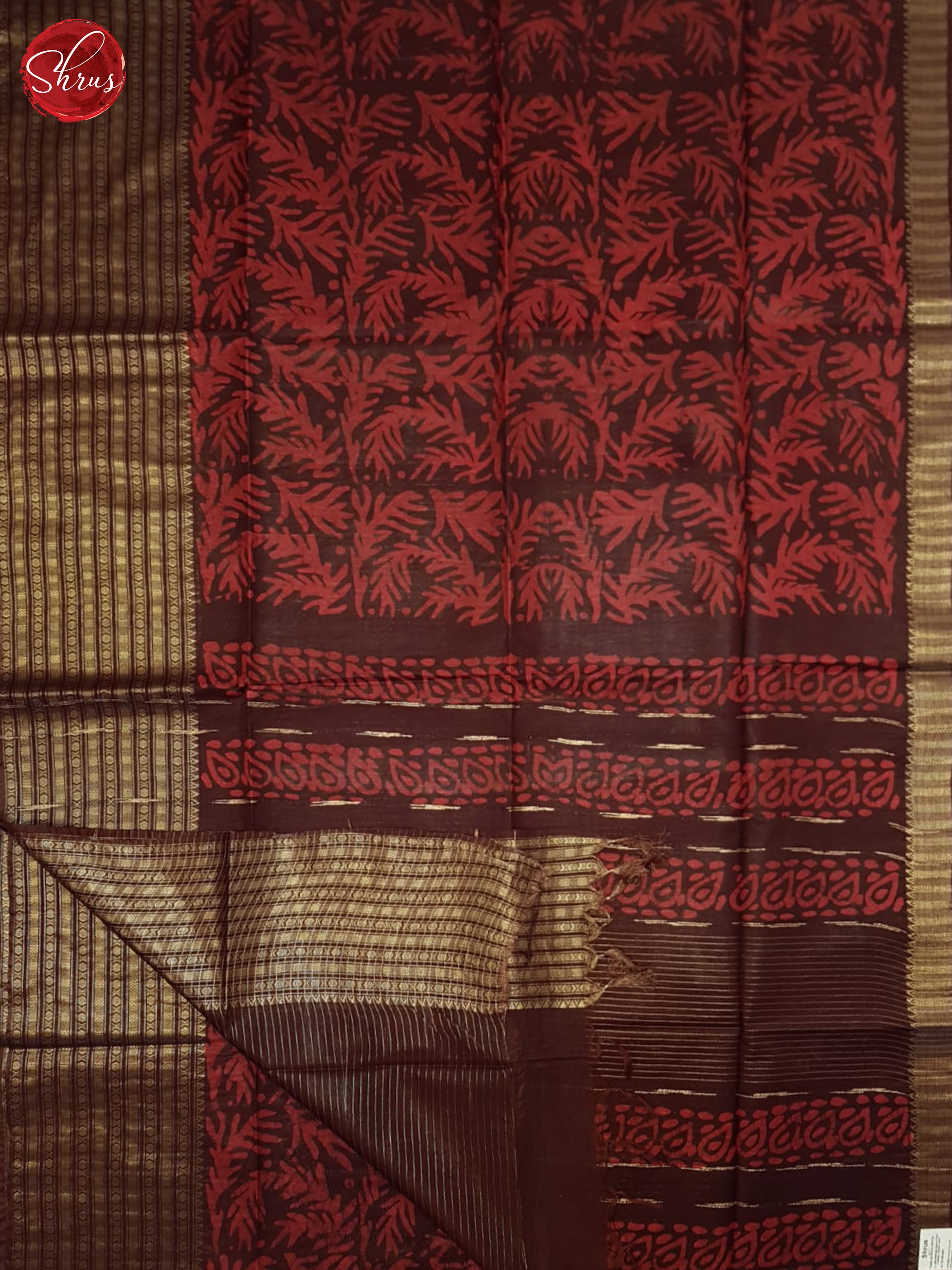 Red And Brown- Bhatik saree - Shop on ShrusEternity.com