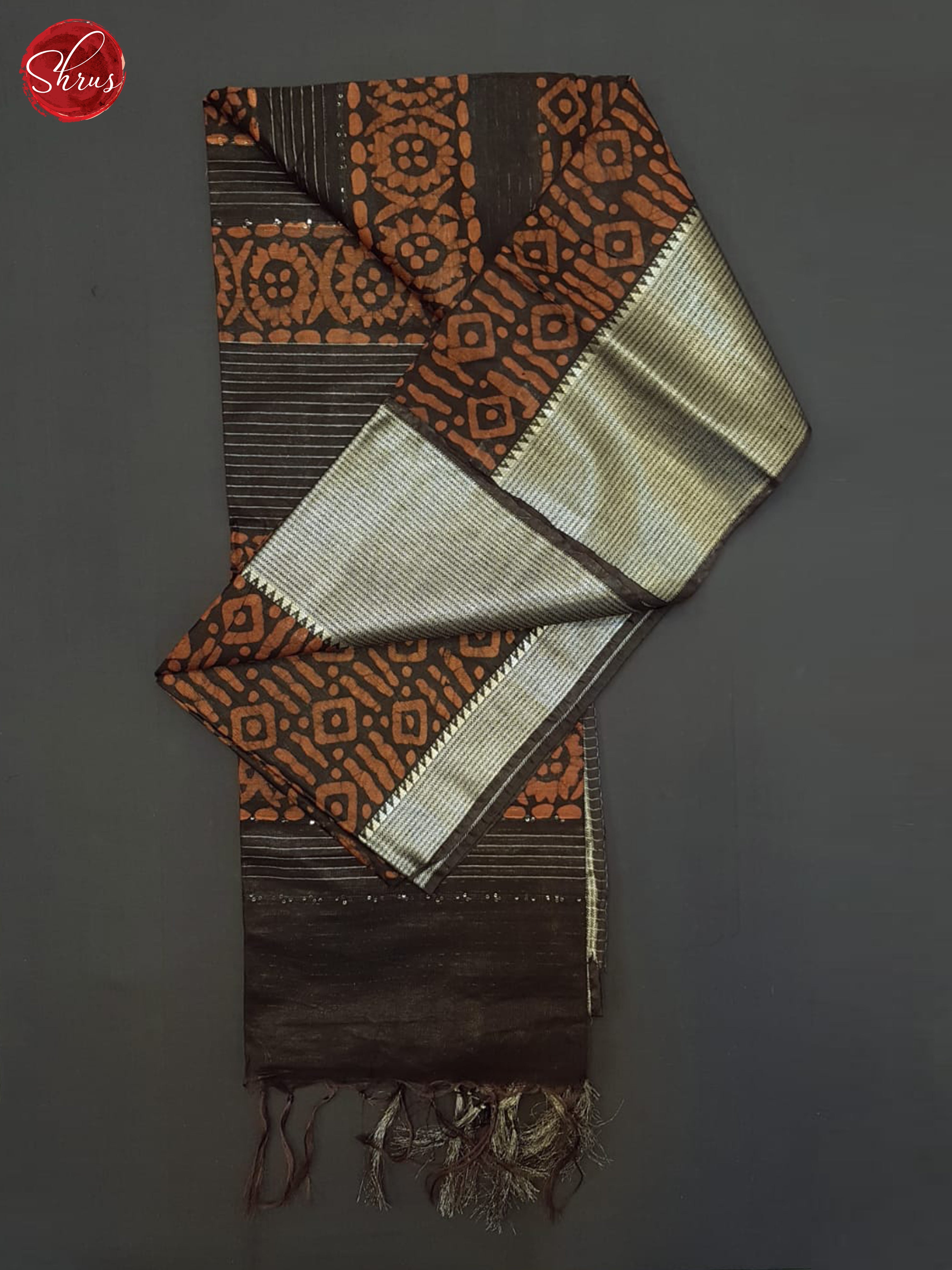 Orange And Brown- Bhatik Saree - Shop on ShrusEternity.com