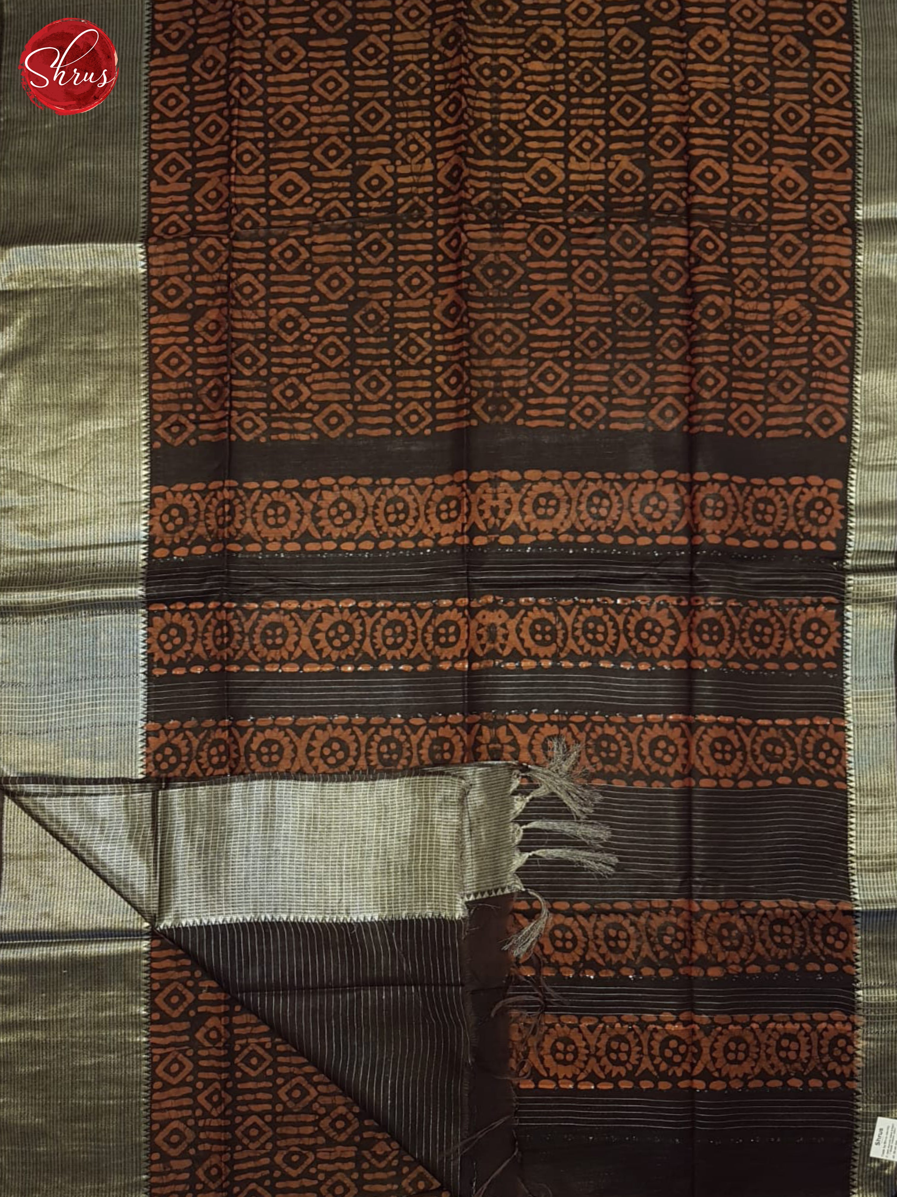 Orange And Brown- Bhatik Saree - Shop on ShrusEternity.com