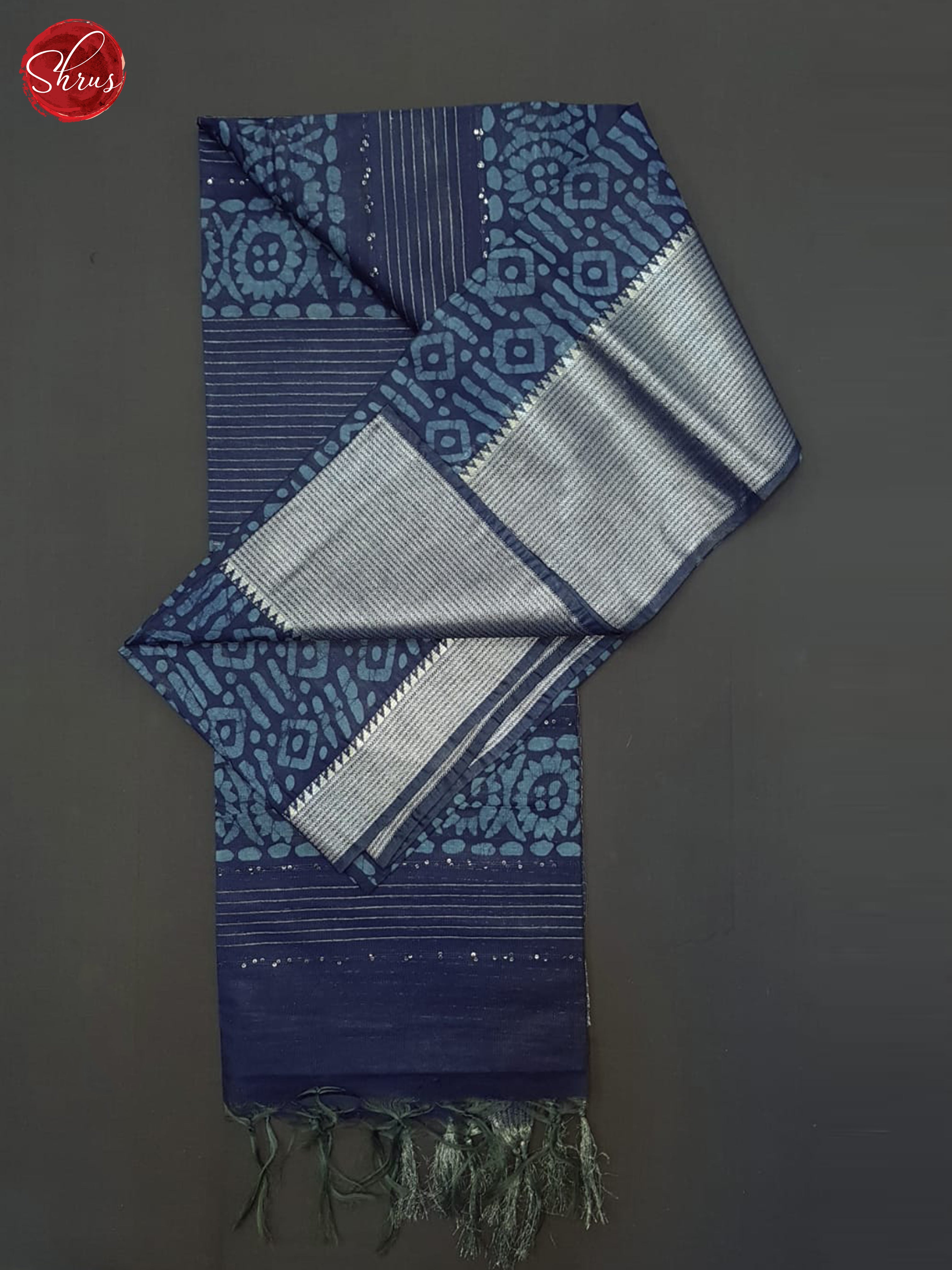 Blue(Single Tone)- Bhatik Saree - Shop on ShrusEternity.com