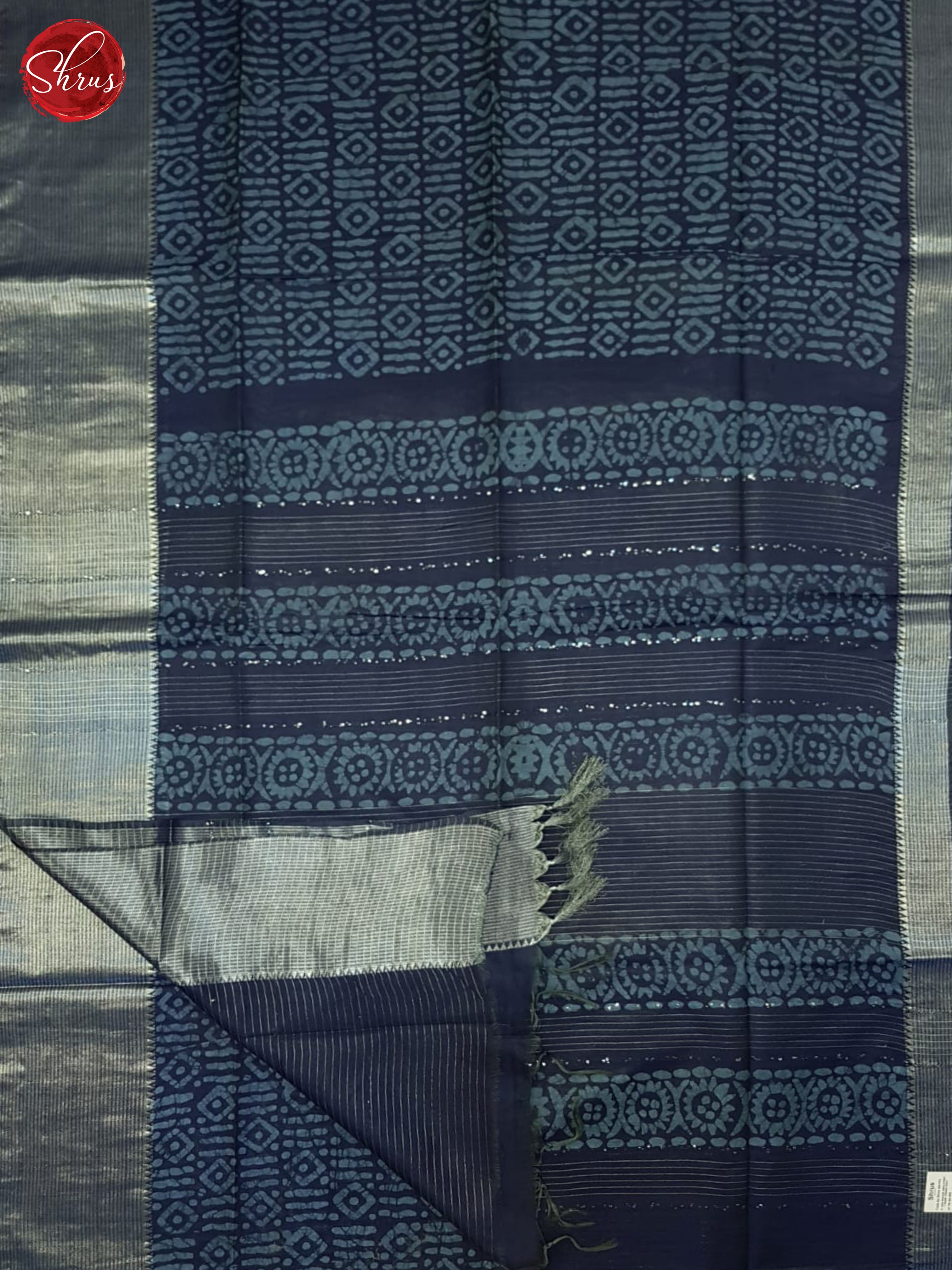 Blue(Single Tone)- Bhatik Saree - Shop on ShrusEternity.com